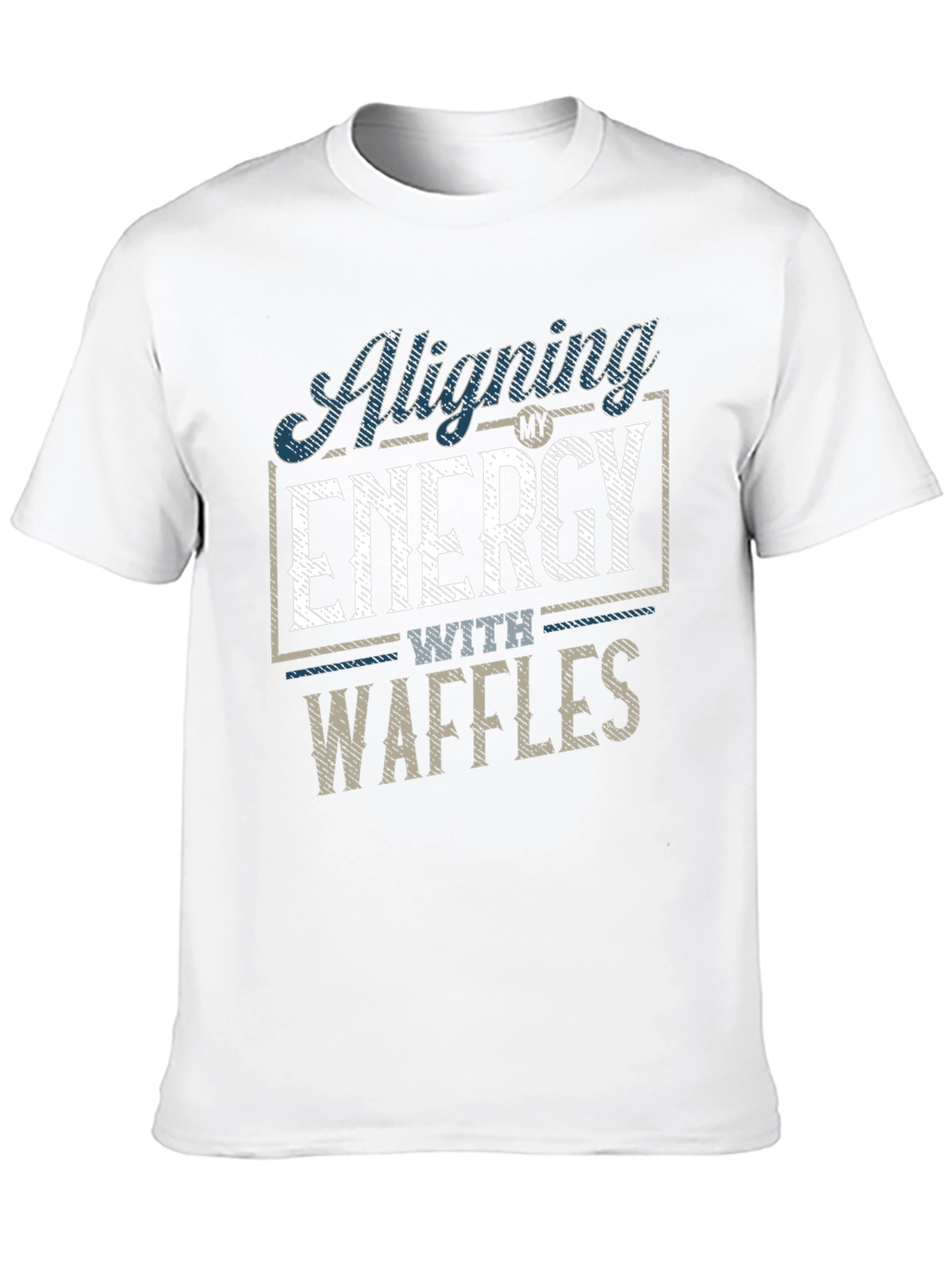 Aligning Energy with Waffles Mens T-Shirt