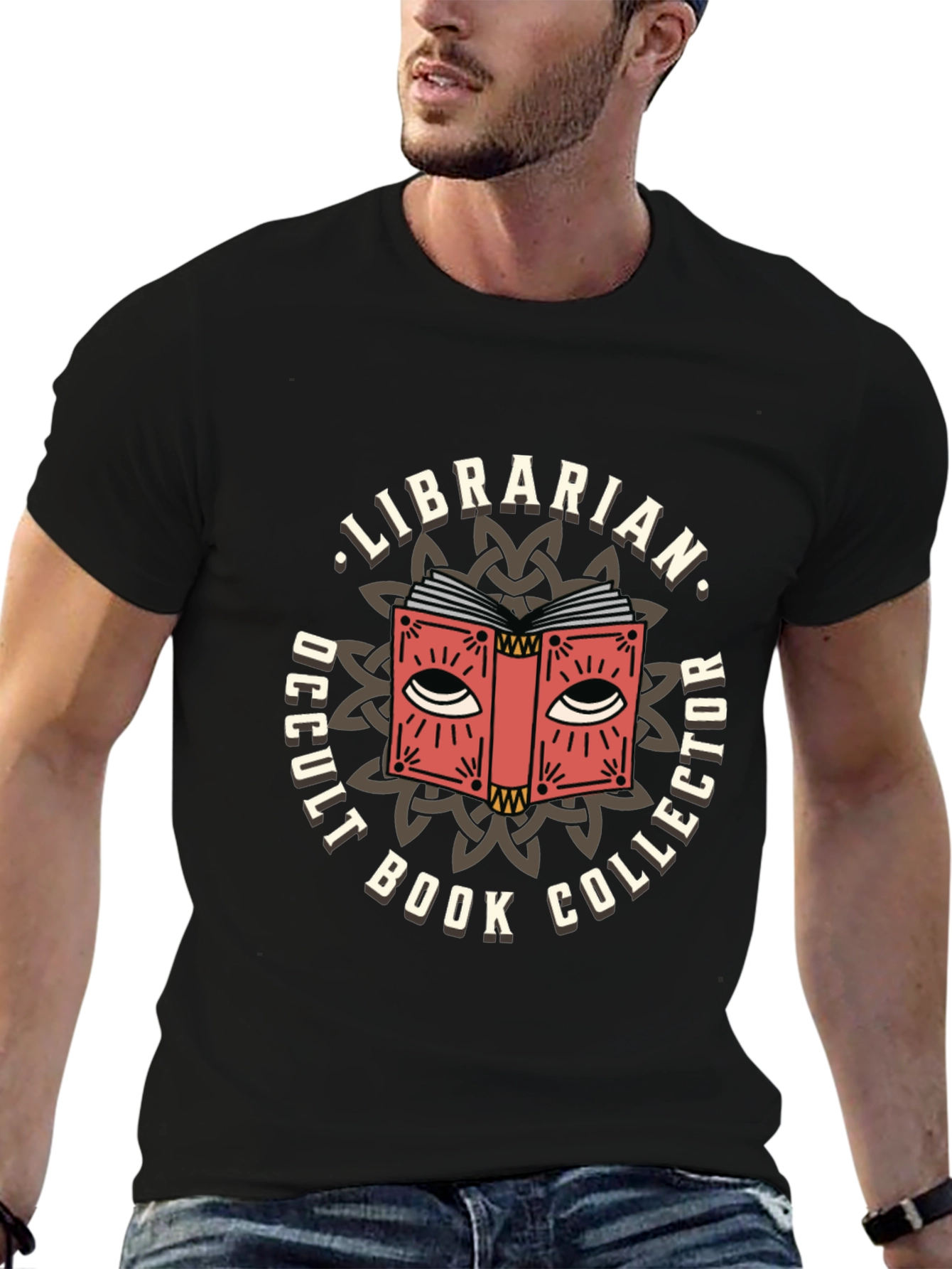 Librarian Occult Book Collector Graphic T-Shirt