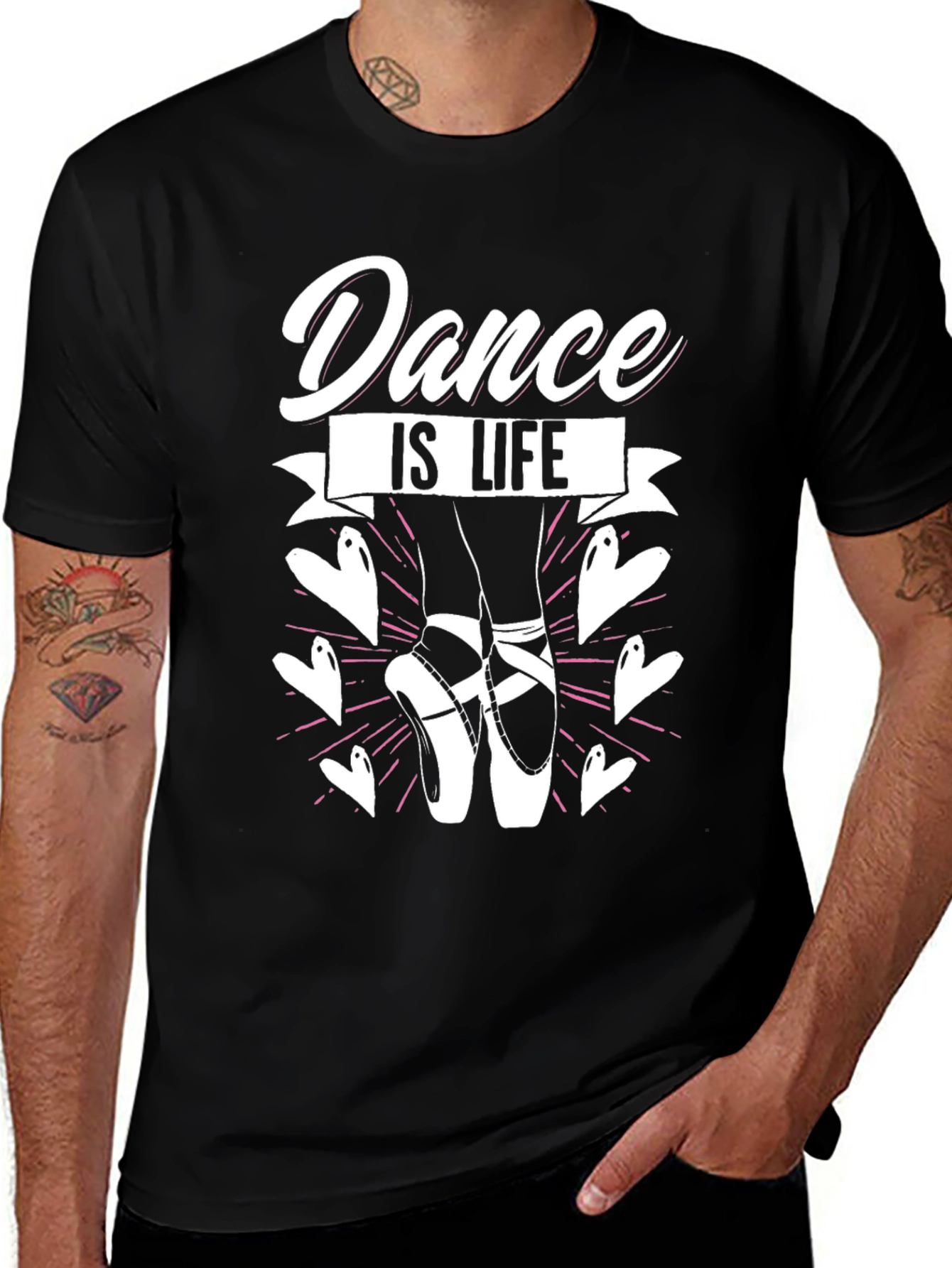 Dance is Life T-Shirt - Ballet Pointe Shoes Tee