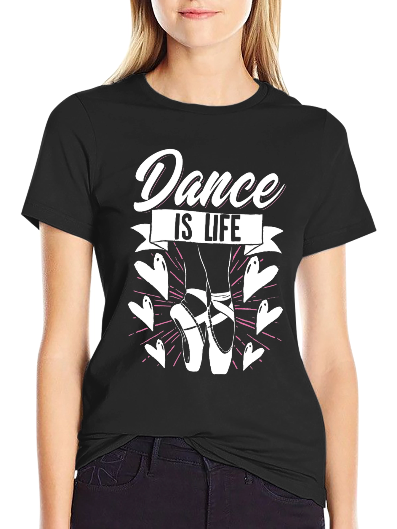 Dance is Life T-Shirt - Ballet Pointe Shoes Tee