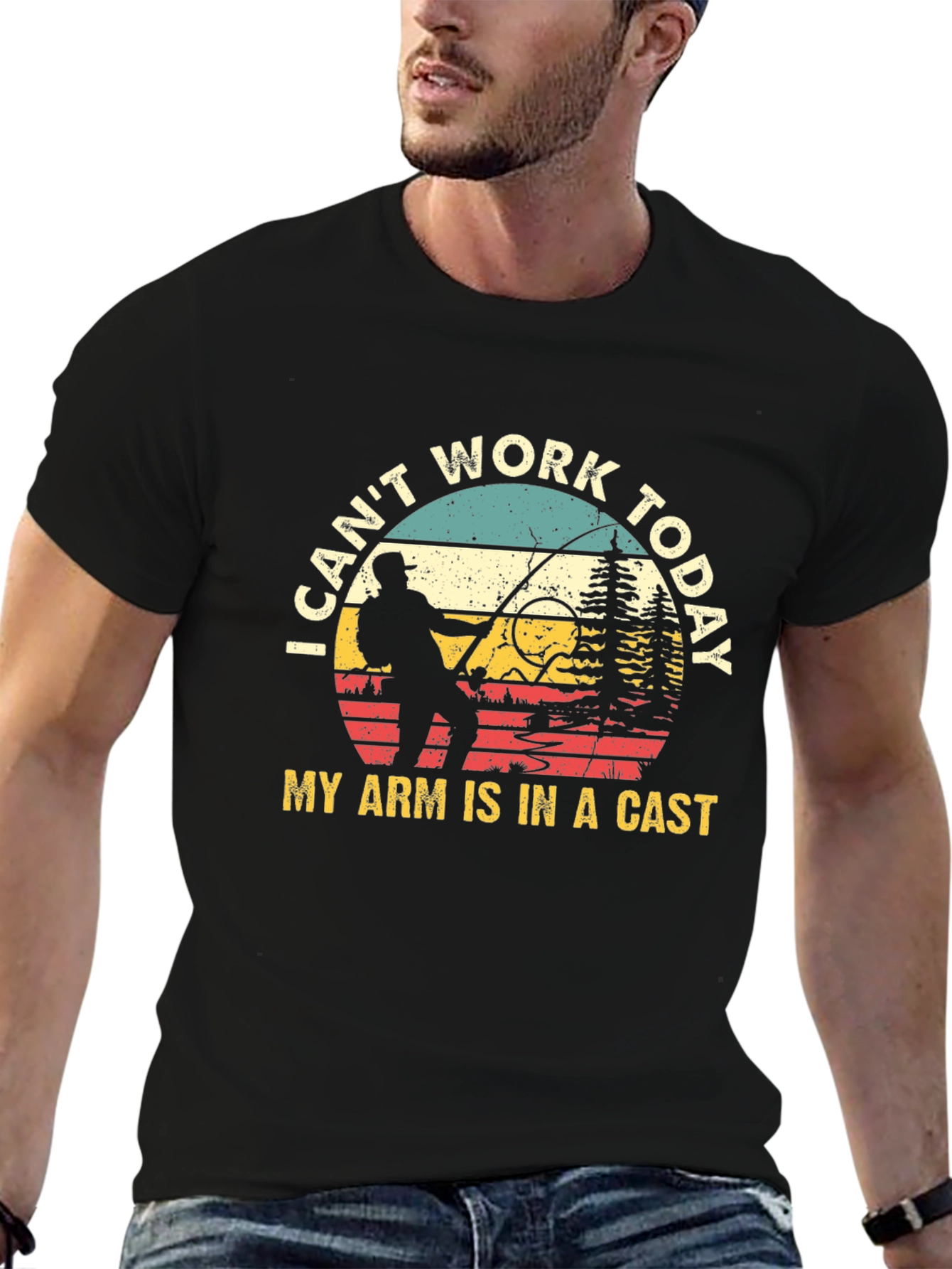 I Cant Work Today Fishing T-Shirt