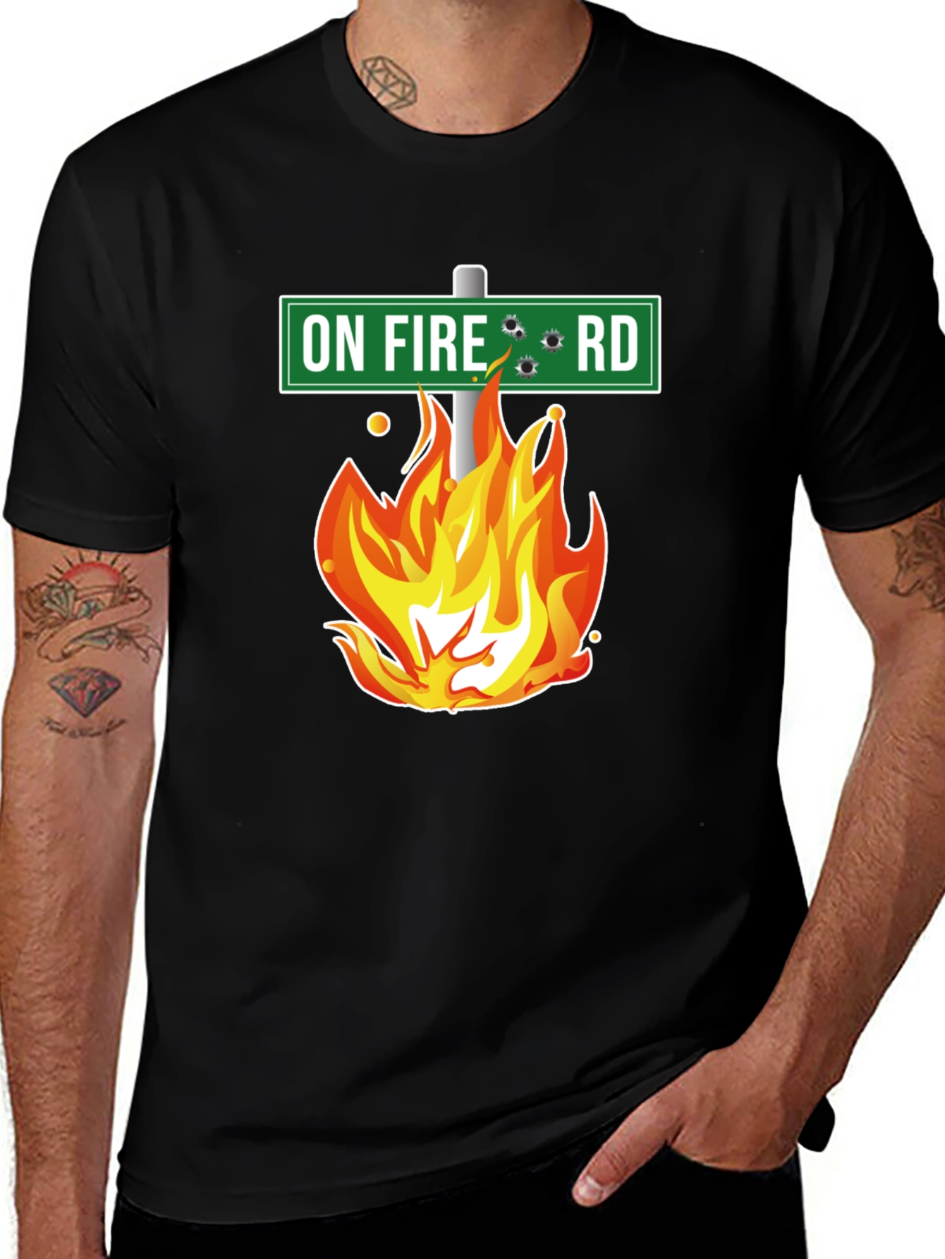 On Fire Road T-Shirt - Novelty Graphic Tee