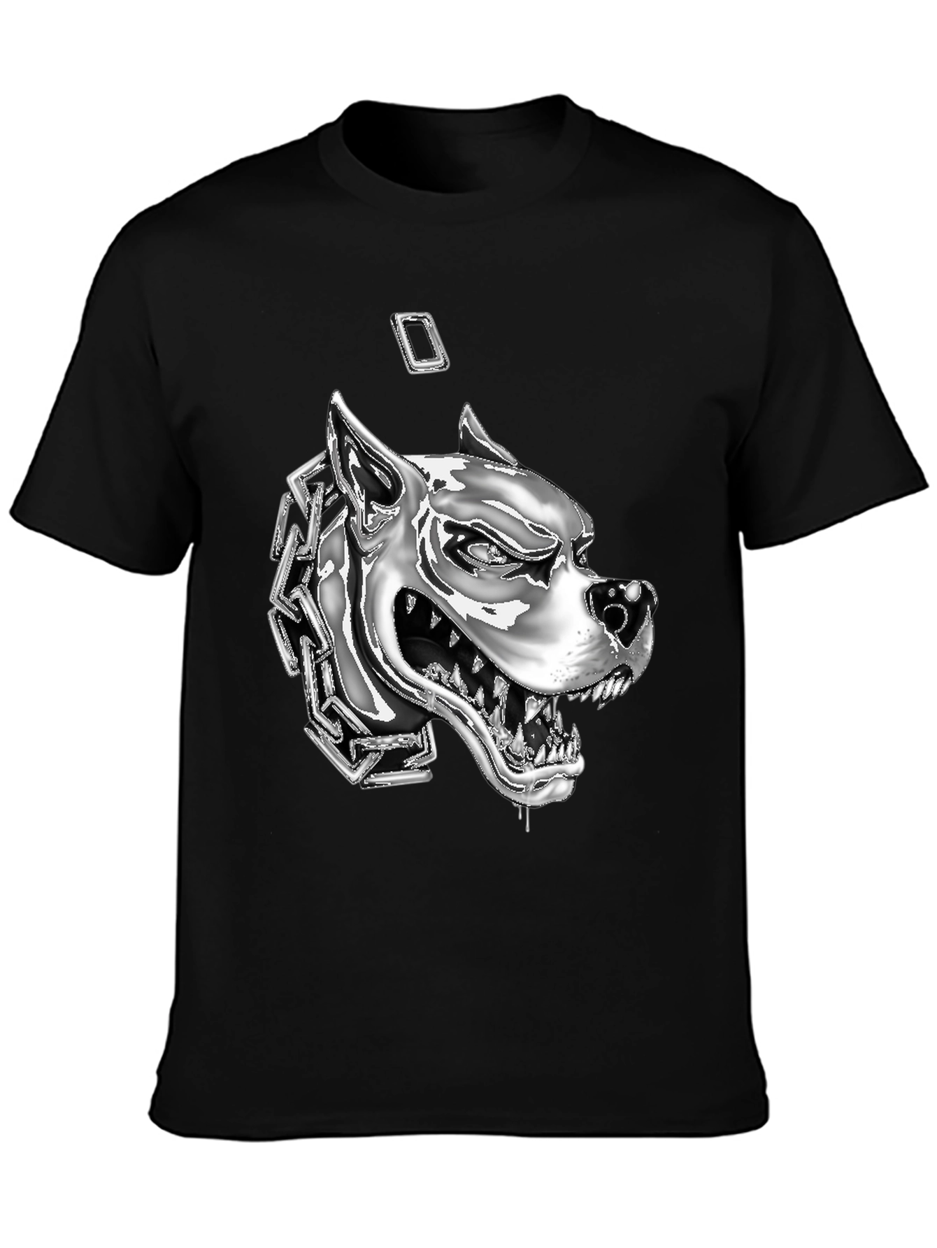 Dog Head Chain T-Shirt - Graphic Tee