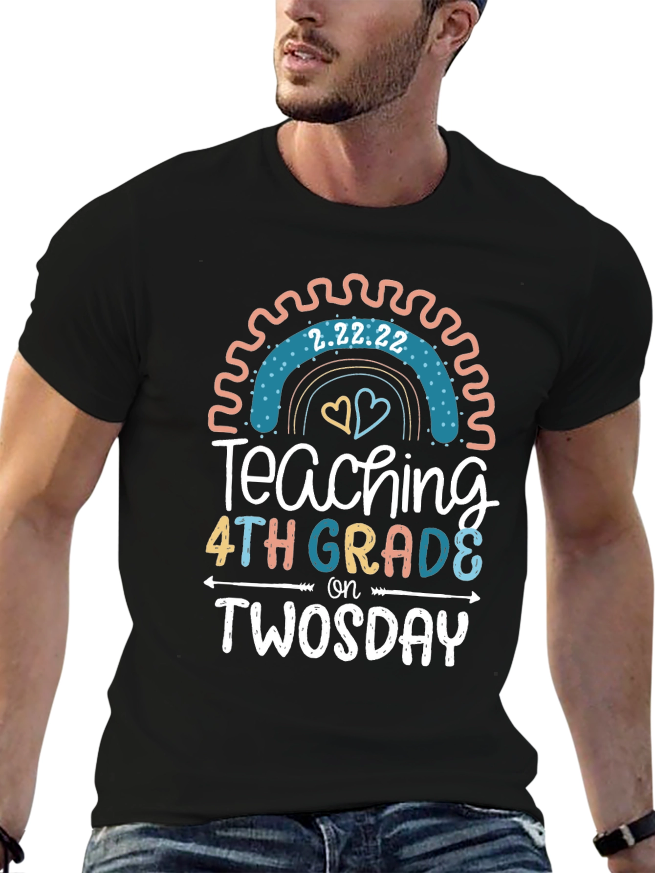Twosday Teacher 4th Grade T-Shirt