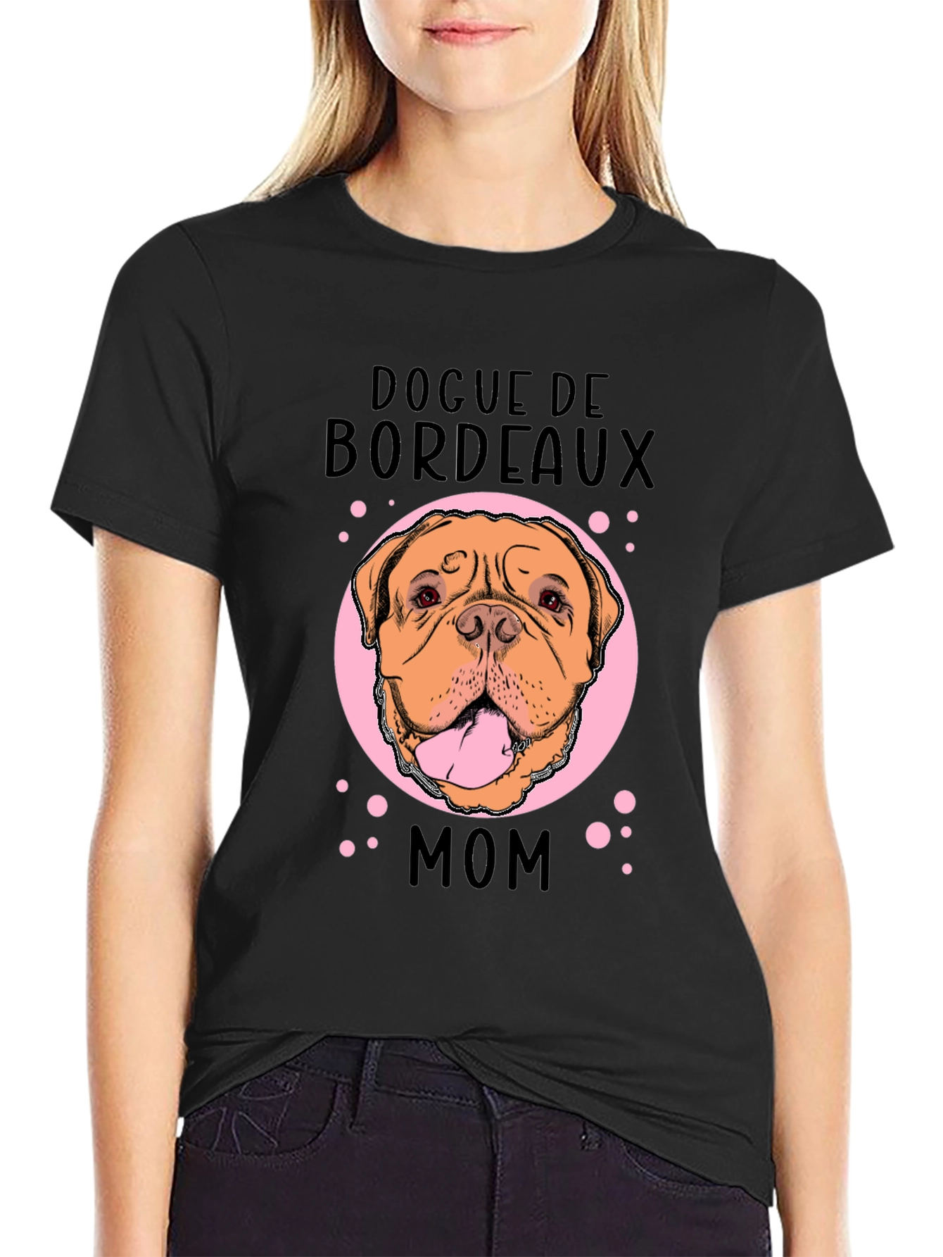 Dogue de Bordeaux Mom Black T-Shirt