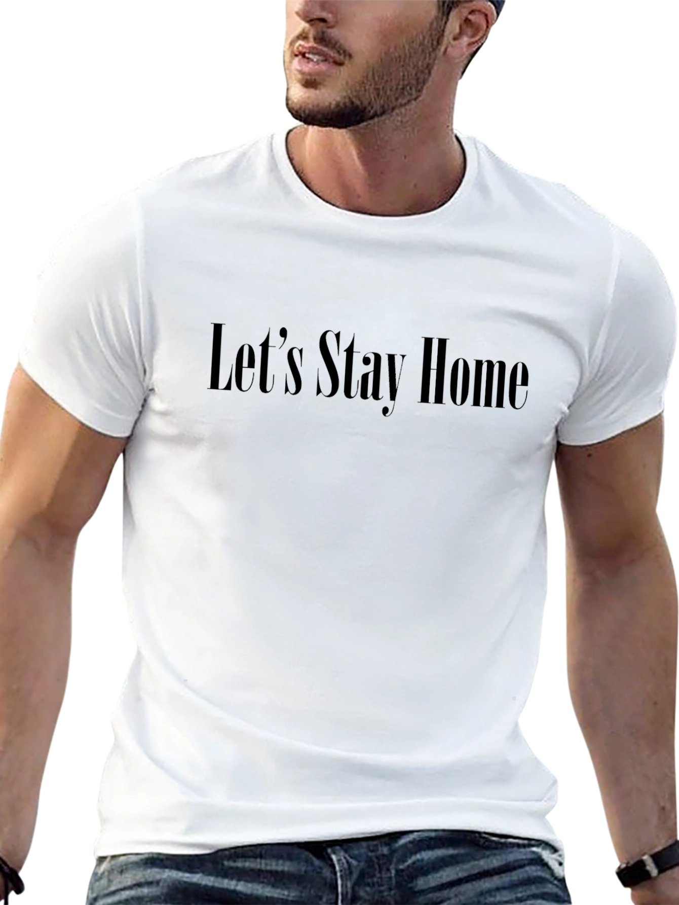 Lets Stay Home Black T-Shirt