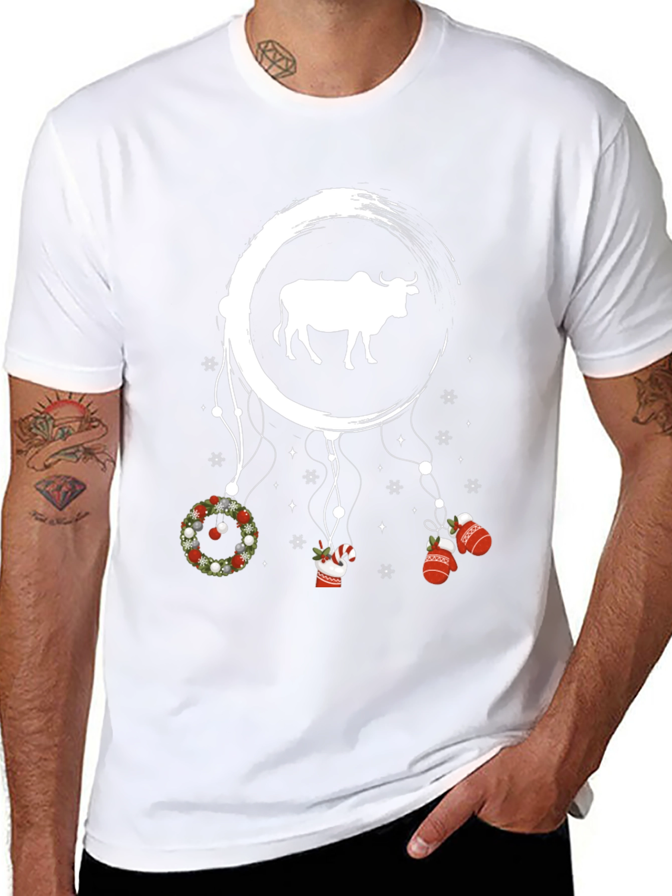 Festive Bull Graphic Tee