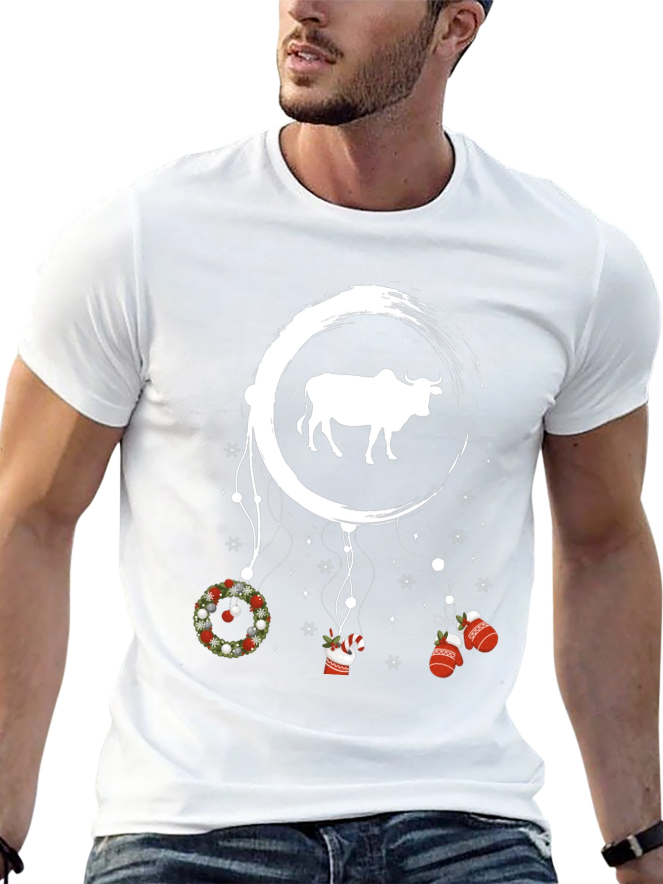 Festive Bull Graphic Tee
