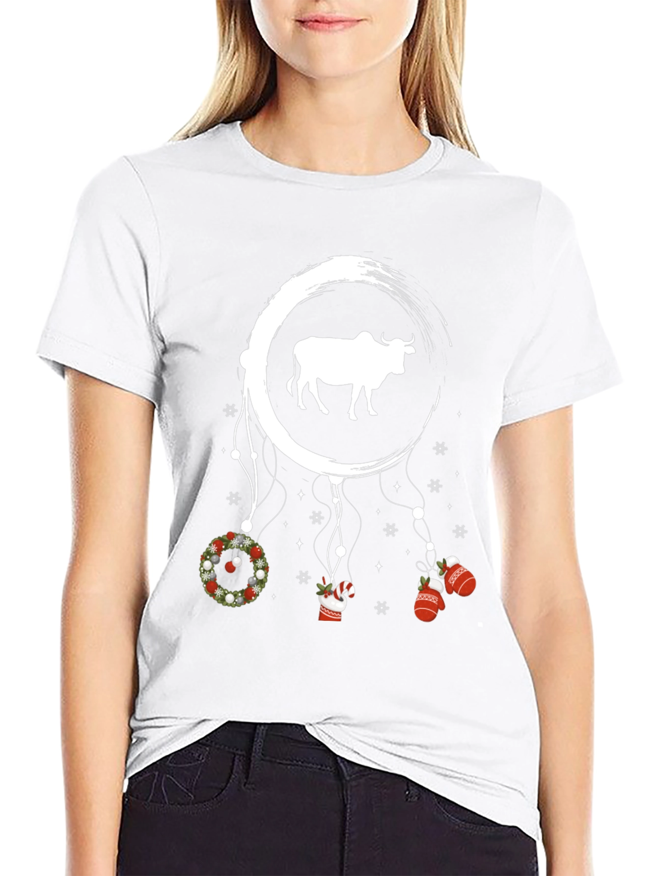 Festive Bull Graphic Tee