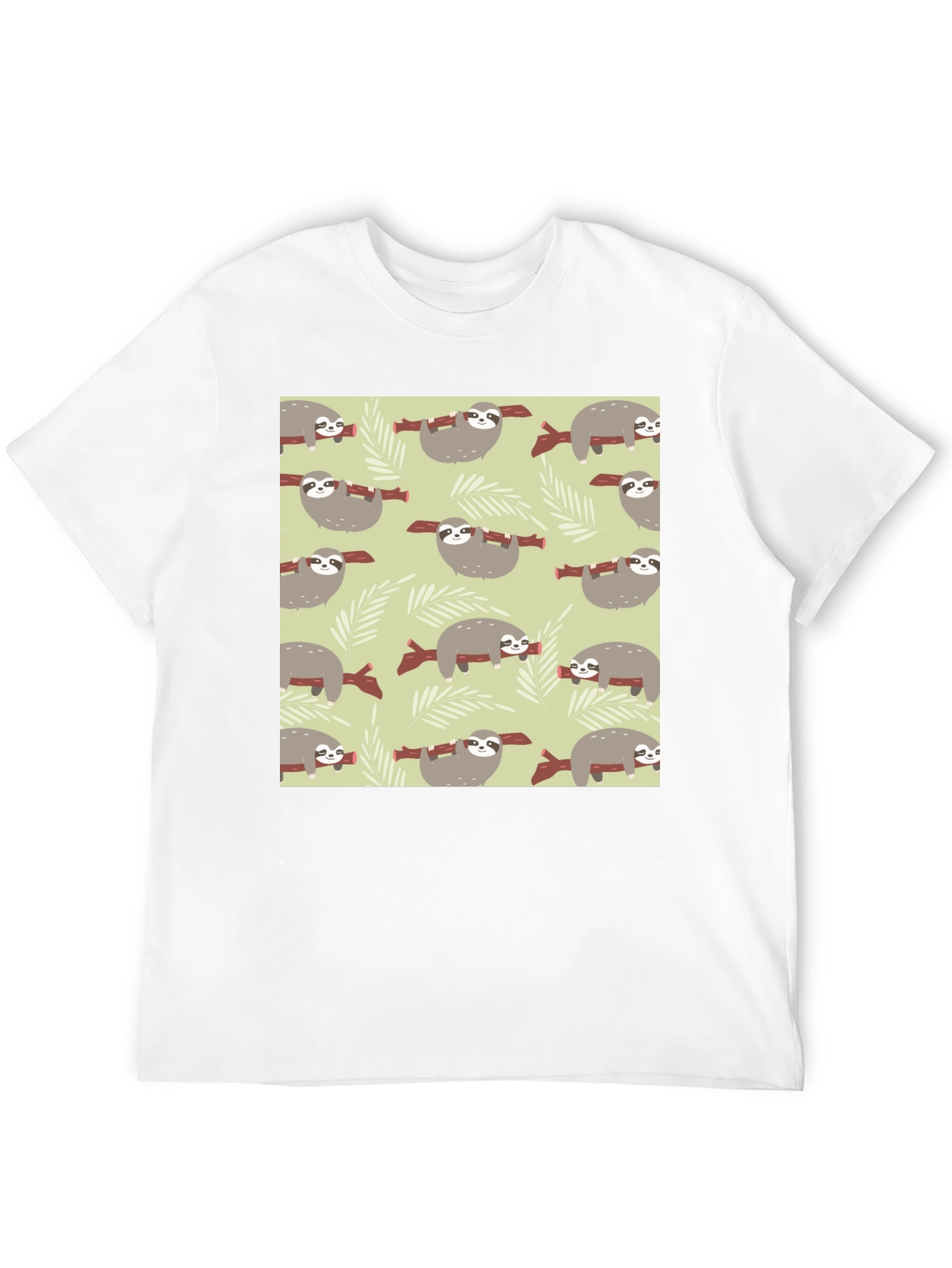 Sloth Pattern Tee - Comfortable Everyday Wear