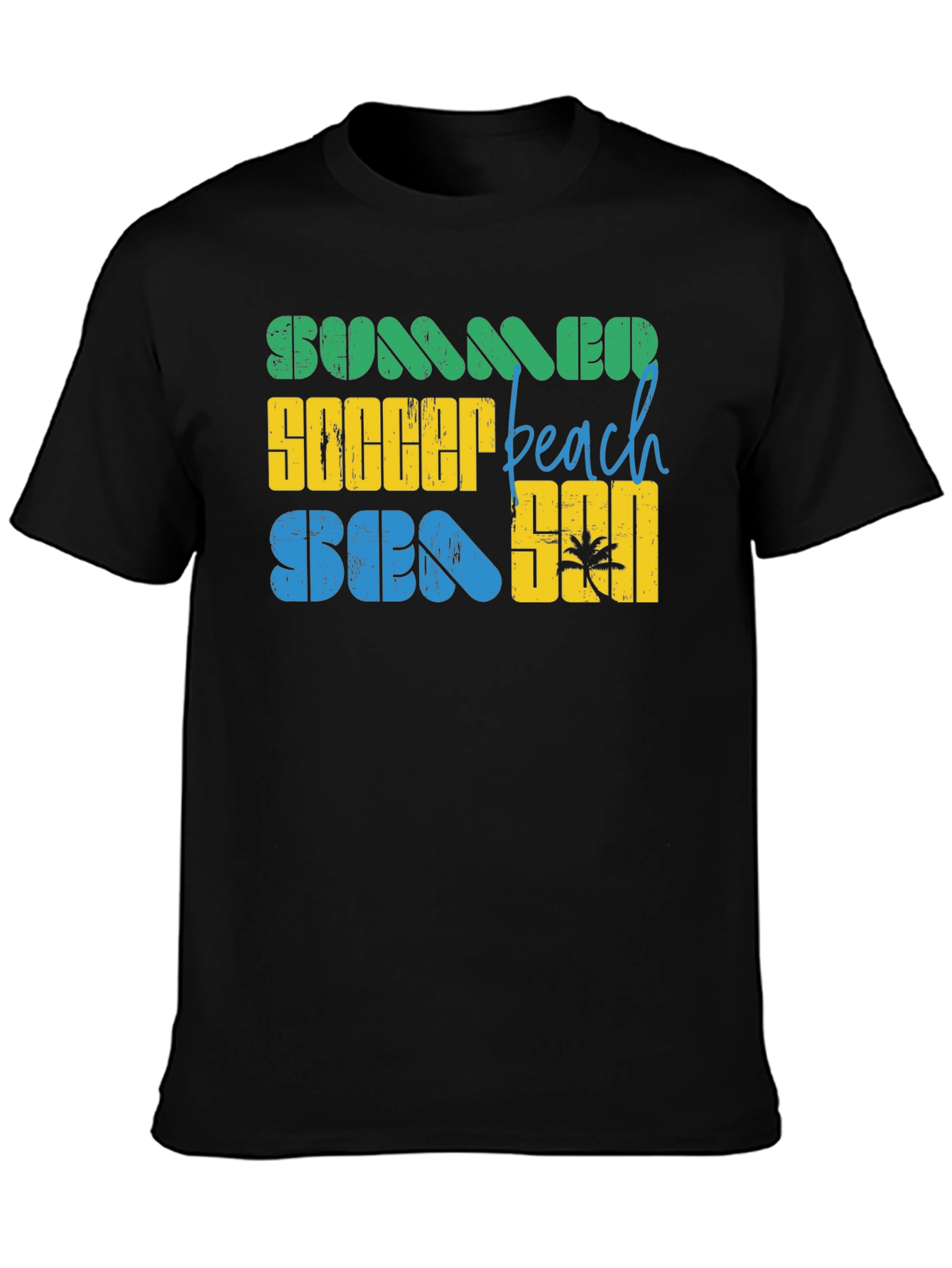 Summer Soccer Beach Season Graphic T-Shirt
