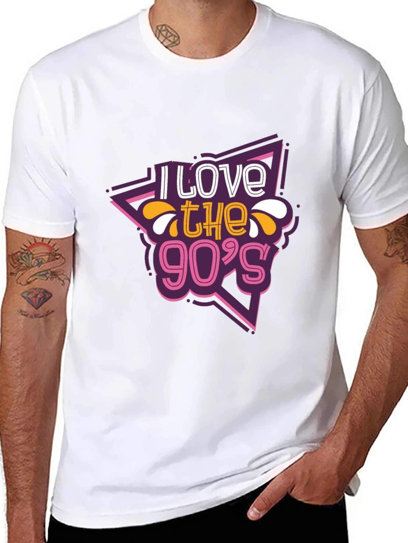 I Love the 90s Retro Graphic Tee - Black
