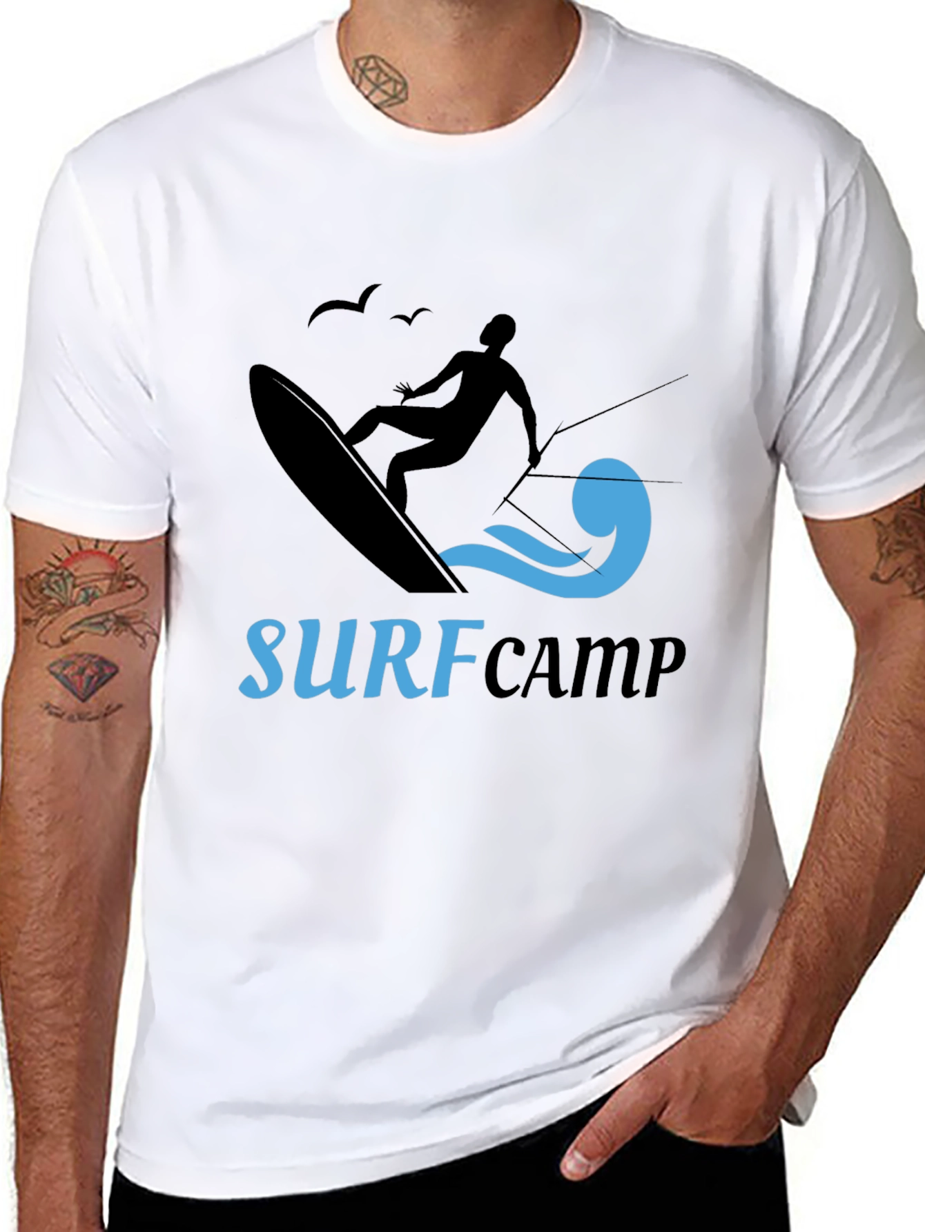 Surf Camp Black Graphic Tee