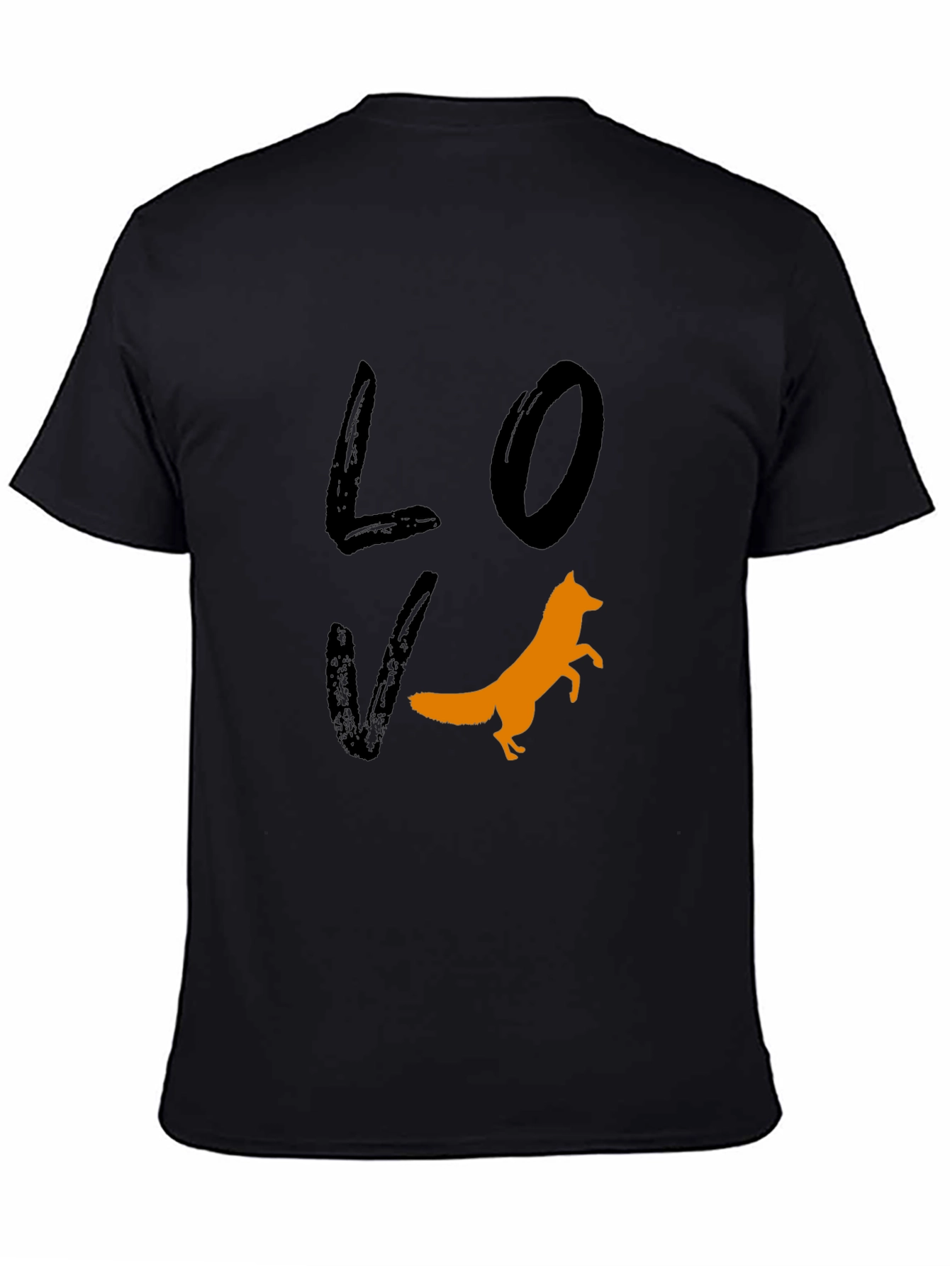 Love Fox Graphic Print T-Shirt - Mens