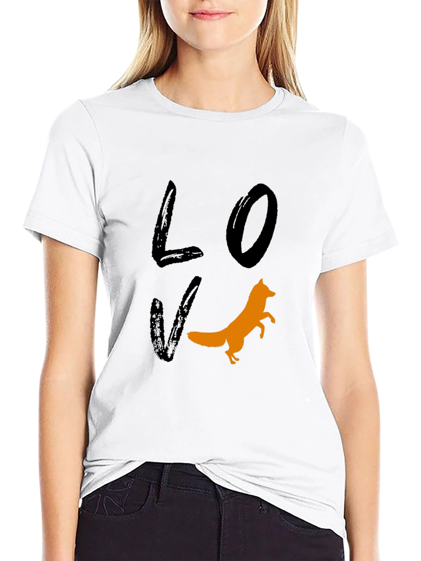Love Fox Graphic Print T-Shirt - Mens