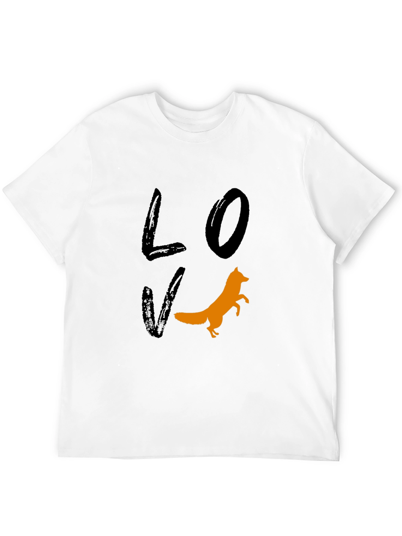 Love Fox Graphic Print T-Shirt - Mens
