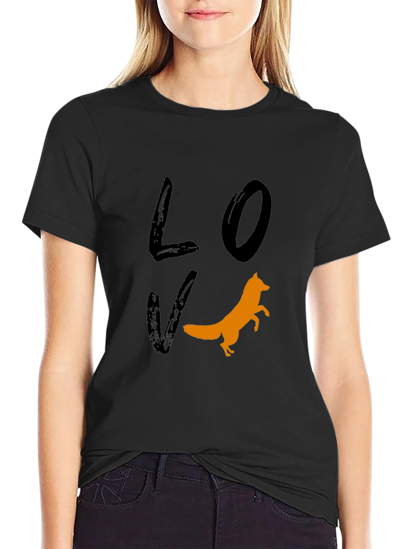 Love Fox Graphic Print T-Shirt - Mens