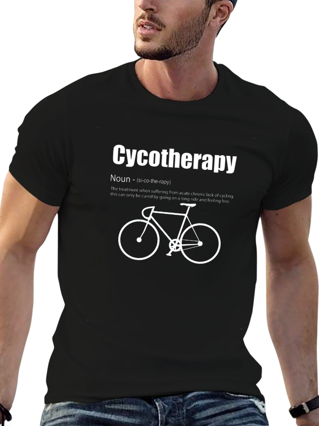 Cycotherapy T-Shirt - Cycling Therapy Definition Tee