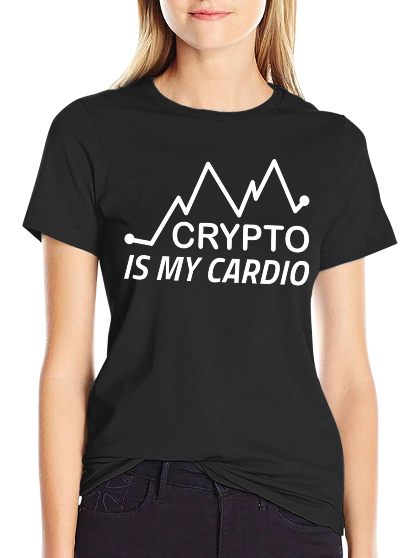 Crypto Is My Cardio Black T-Shirt