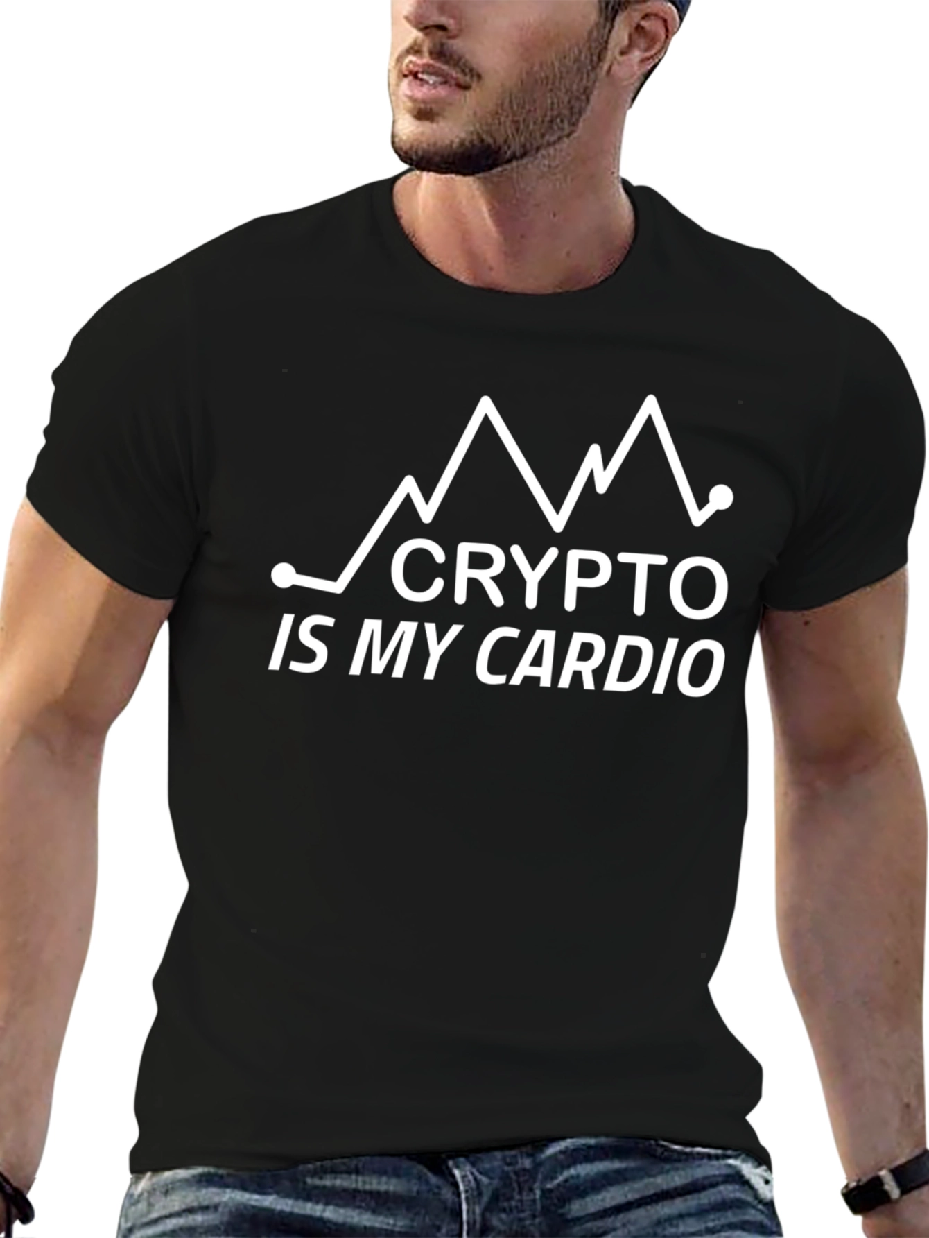 Crypto Is My Cardio Black T-Shirt