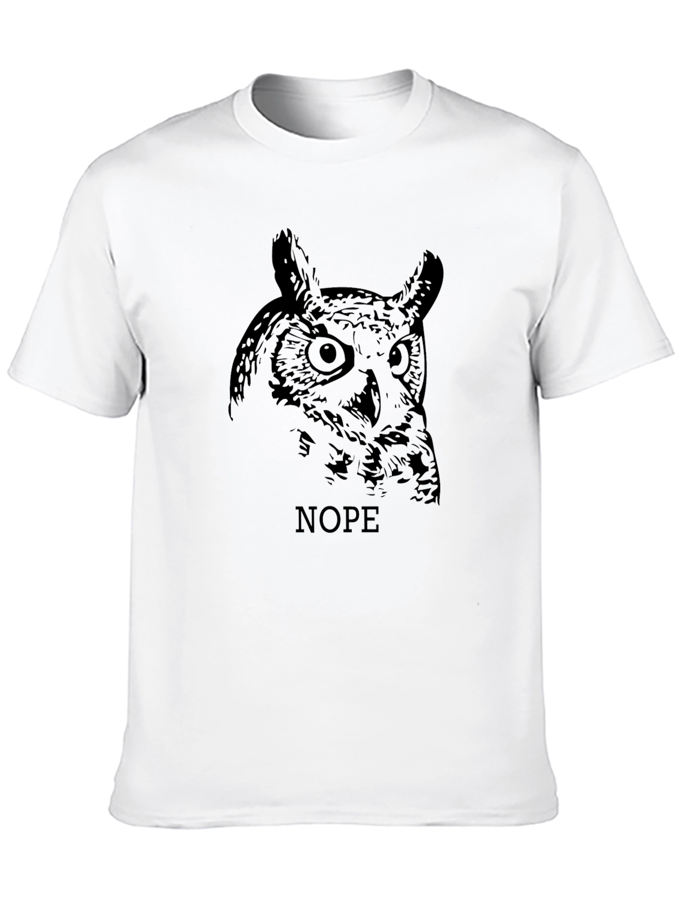 Owl Nope Graphic Tee - Mens Black T-Shirt