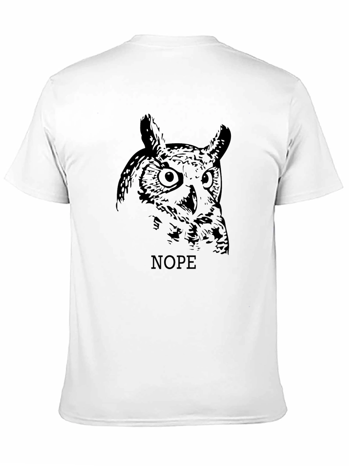 Owl Nope Graphic Tee - Mens Black T-Shirt