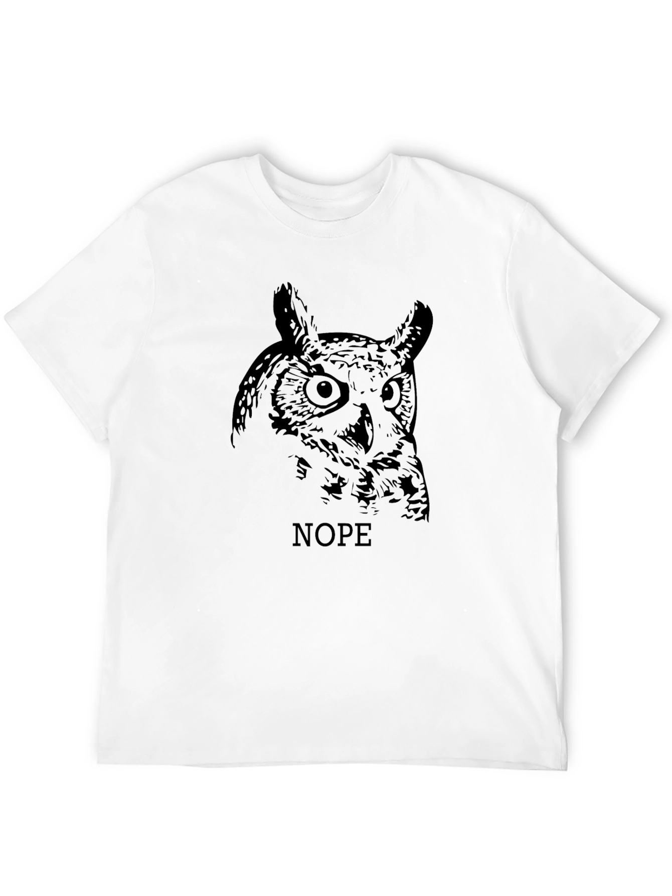 Owl Nope Graphic Tee - Mens Black T-Shirt