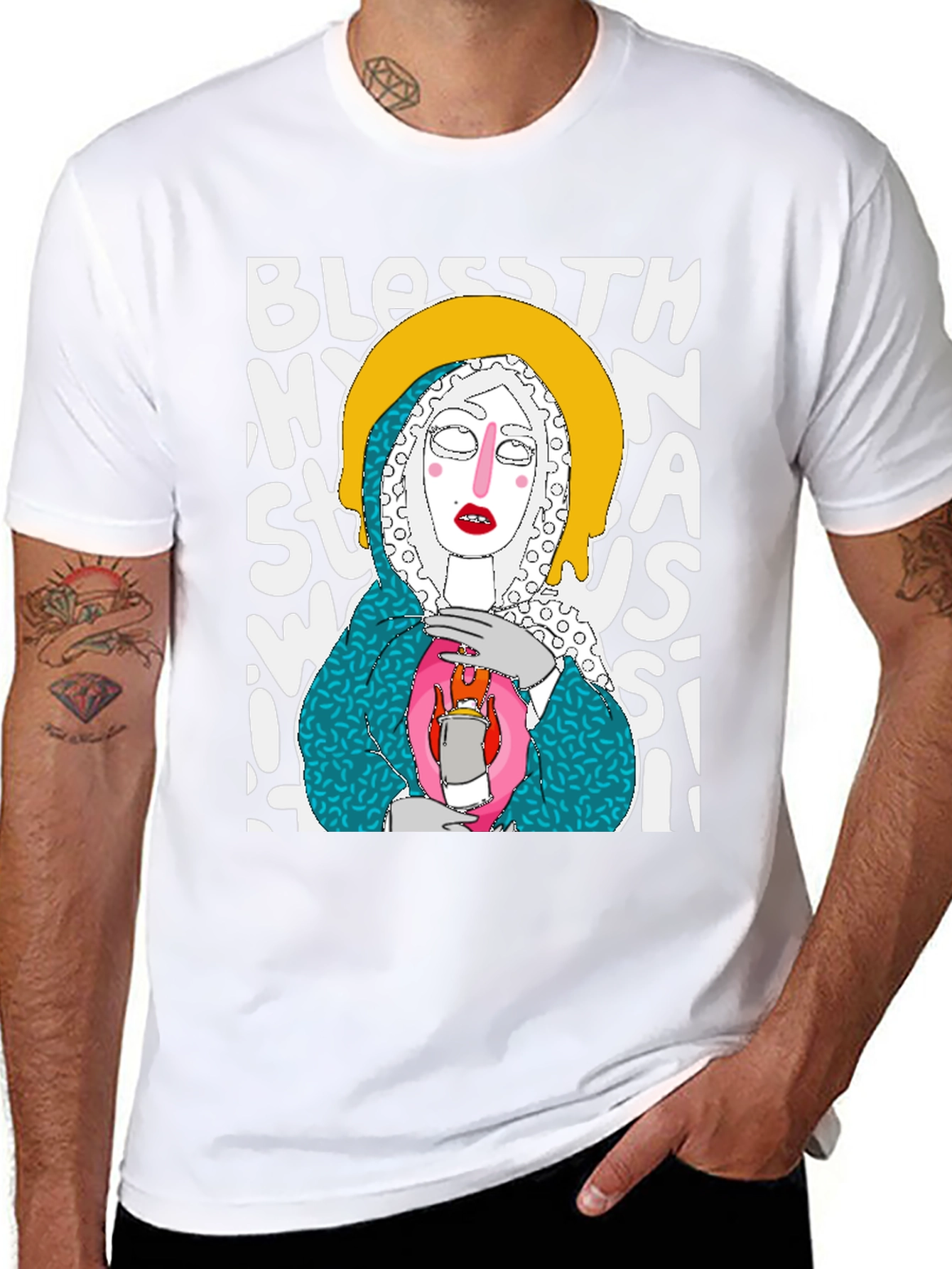 Artsy Graphic Tee - Bless This Mess