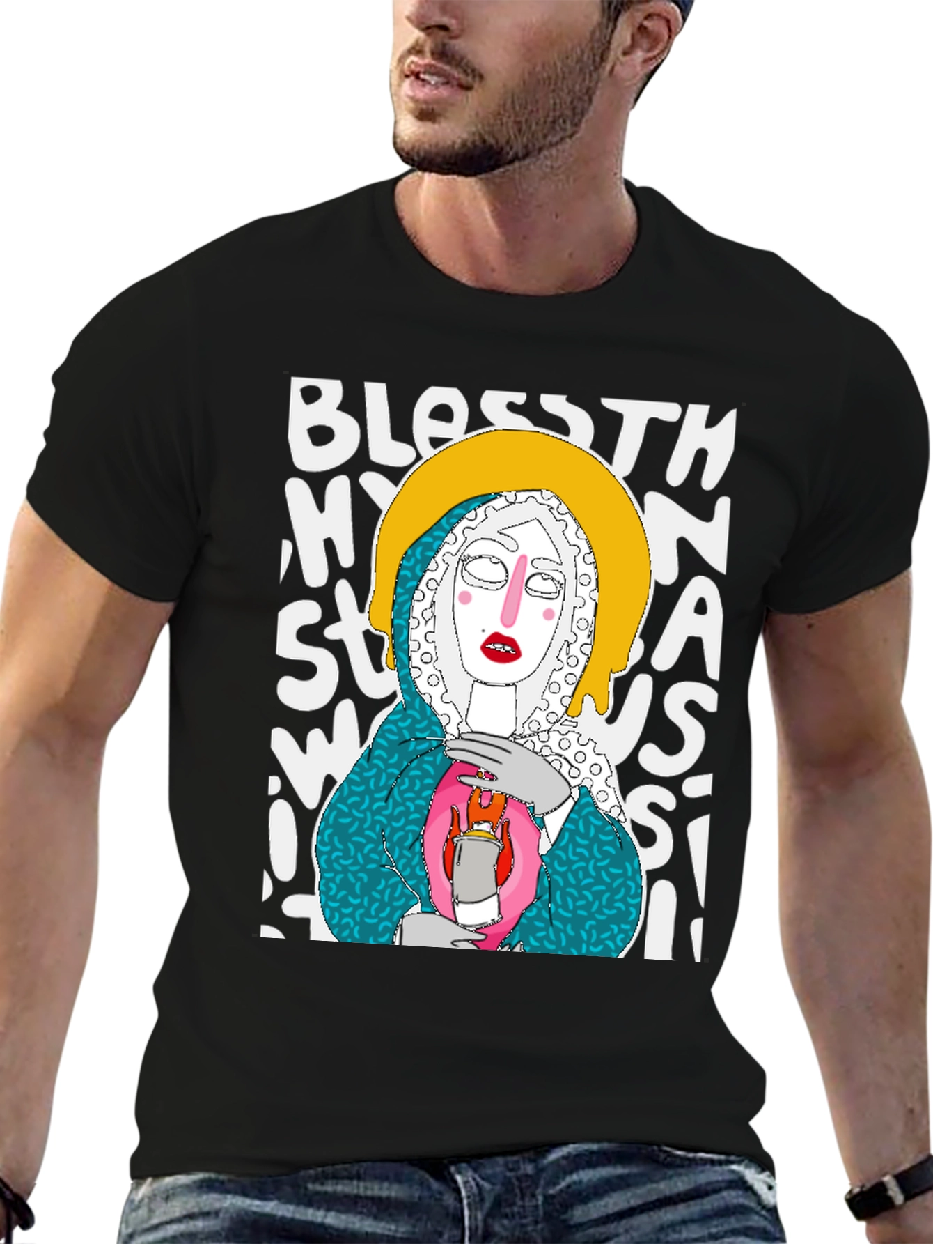 Artsy Graphic Tee - Bless This Mess