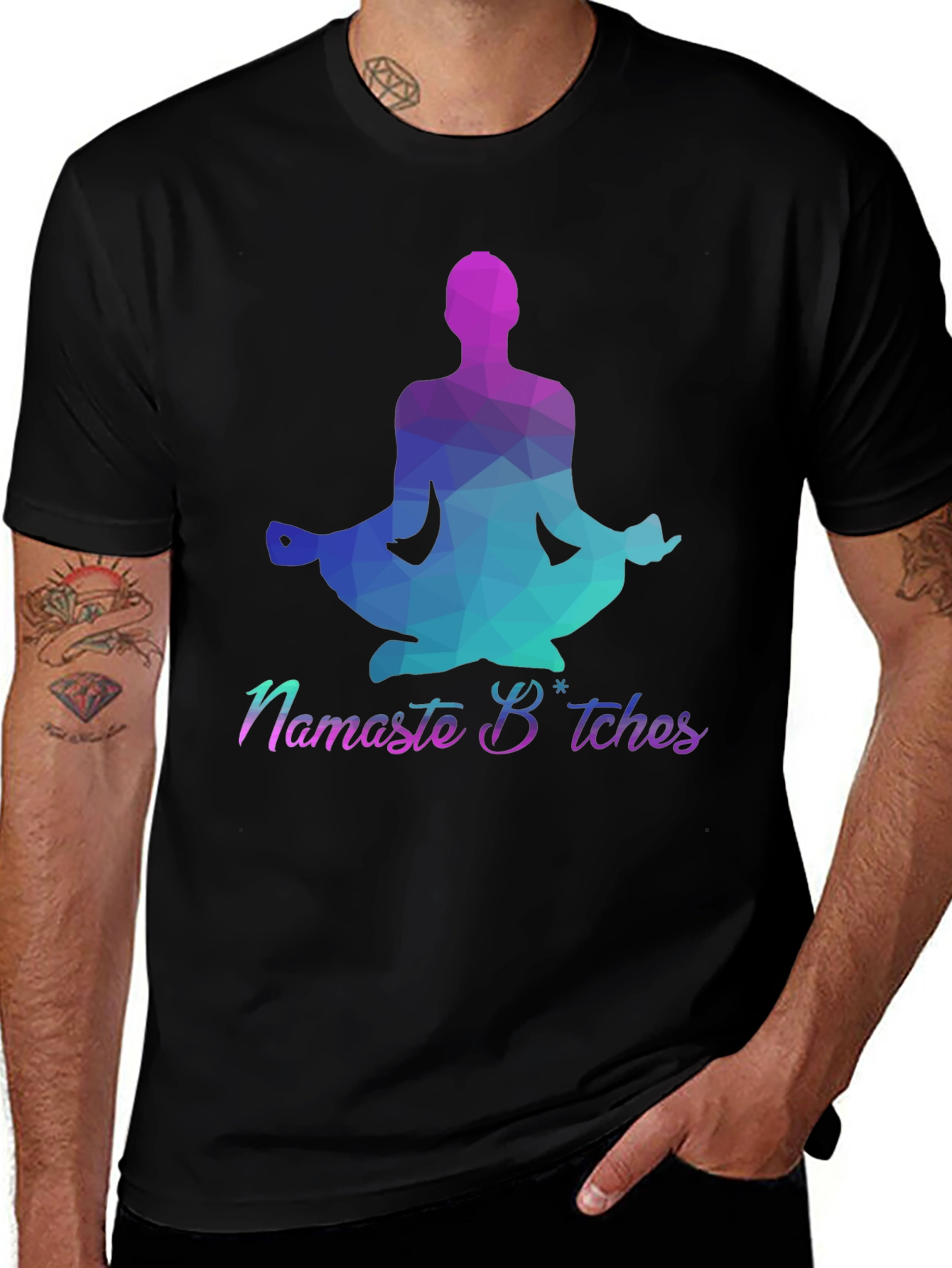 Namaste Bitches Graphic Tee - Yoga Humor T-Shirt