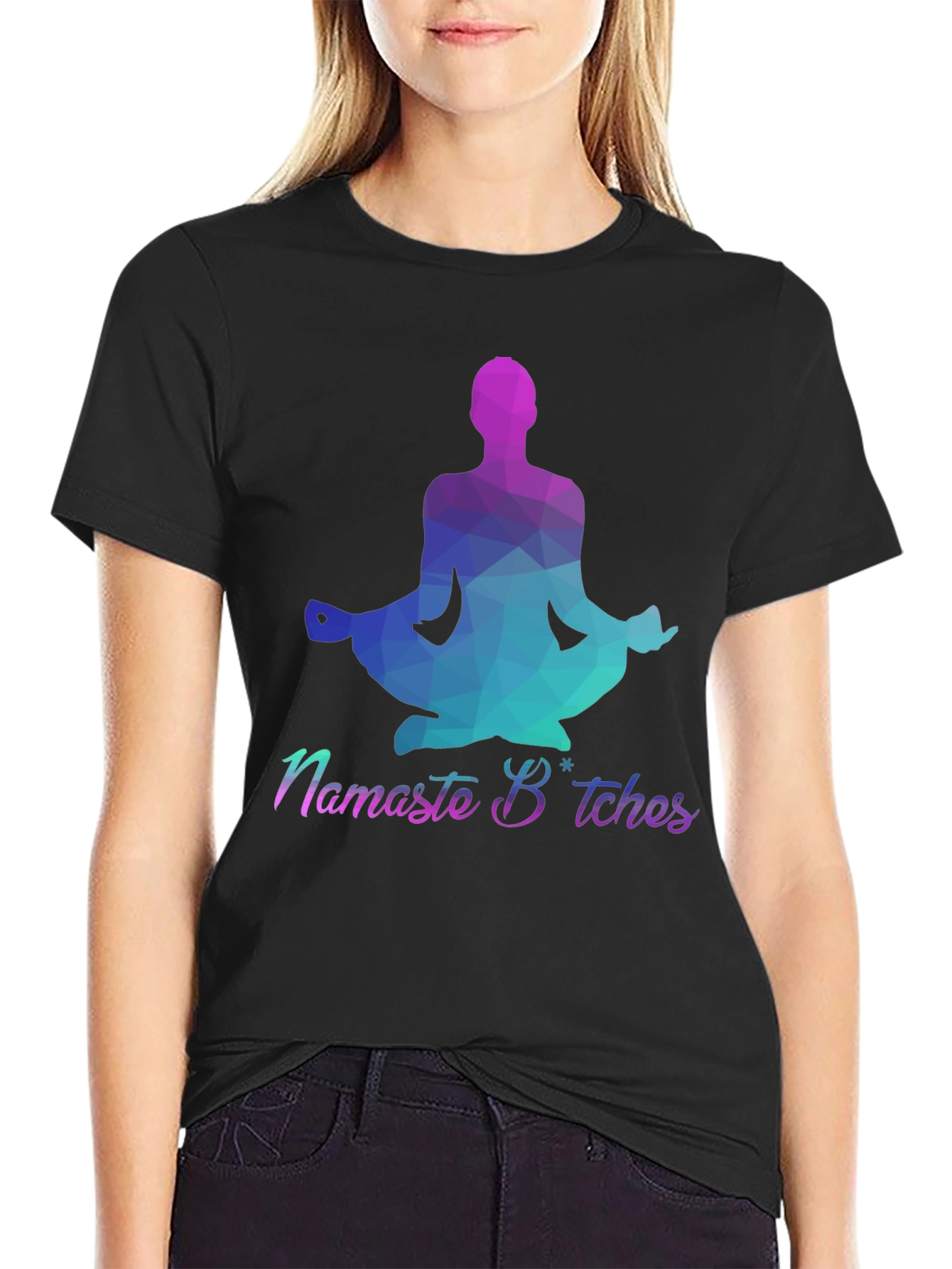 Namaste Bitches Graphic Tee - Yoga Humor T-Shirt