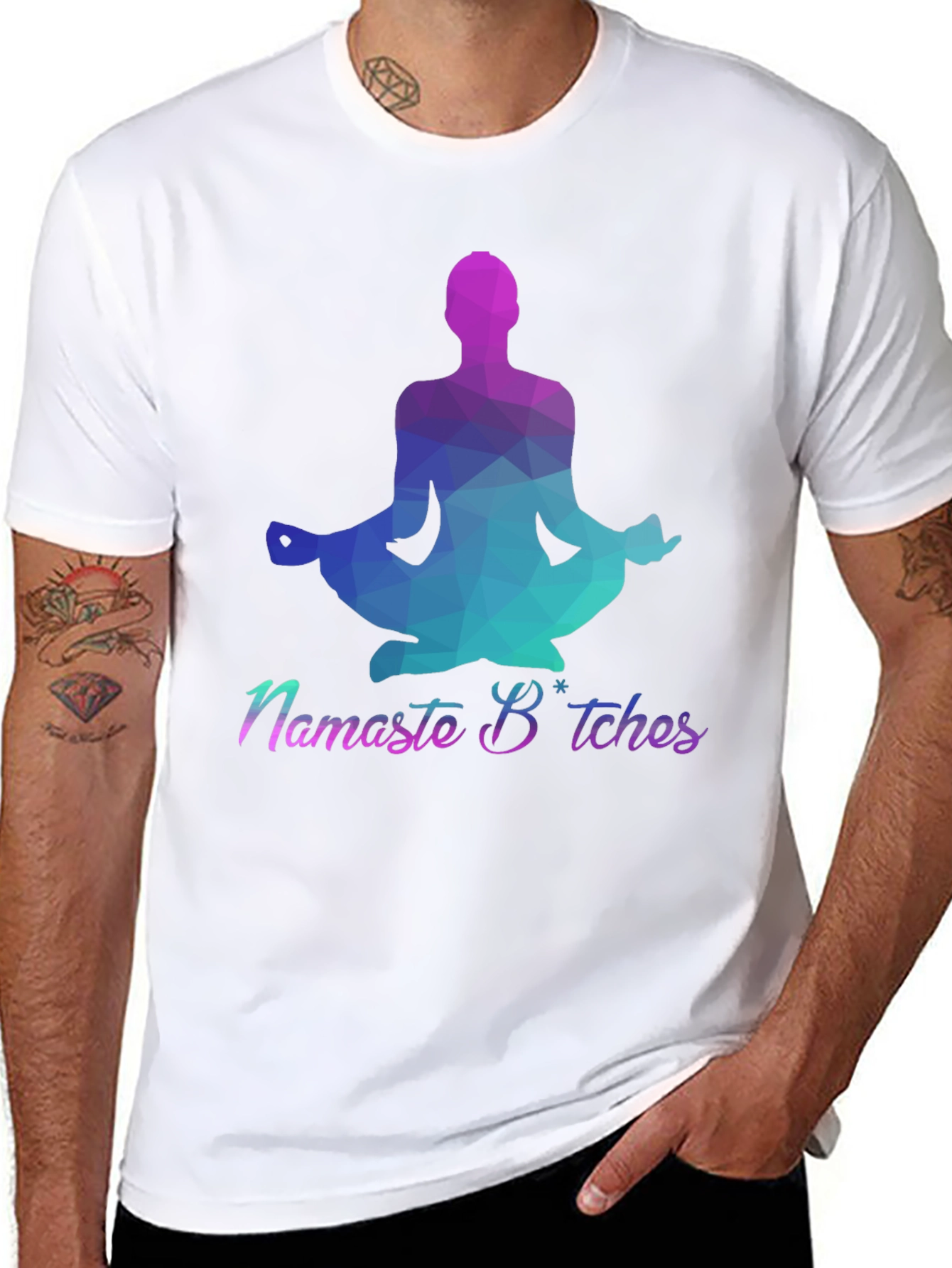 Namaste Bitches Graphic Tee - Yoga Humor T-Shirt
