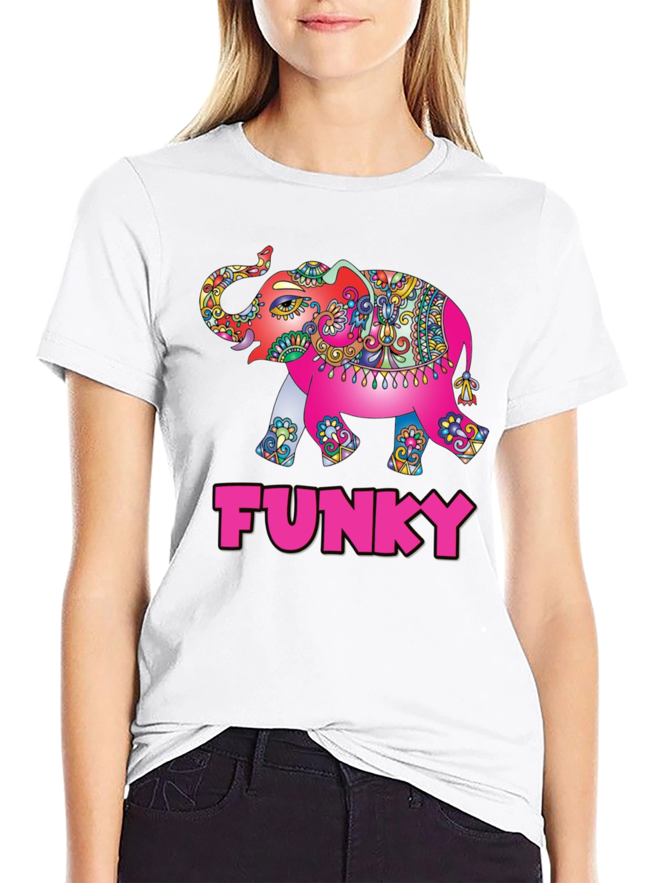 Funky Elephant Graphic Tee - Stylish Mens T-Shirt