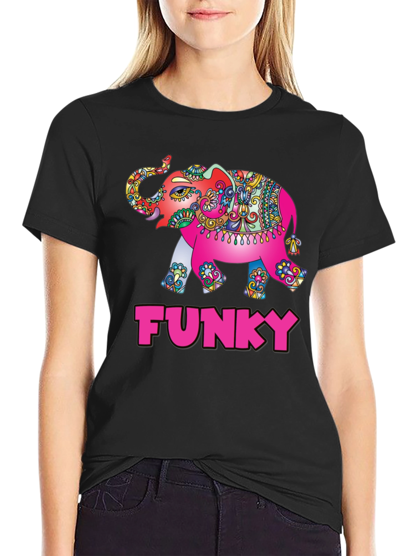 Funky Elephant Graphic Tee - Stylish Mens T-Shirt