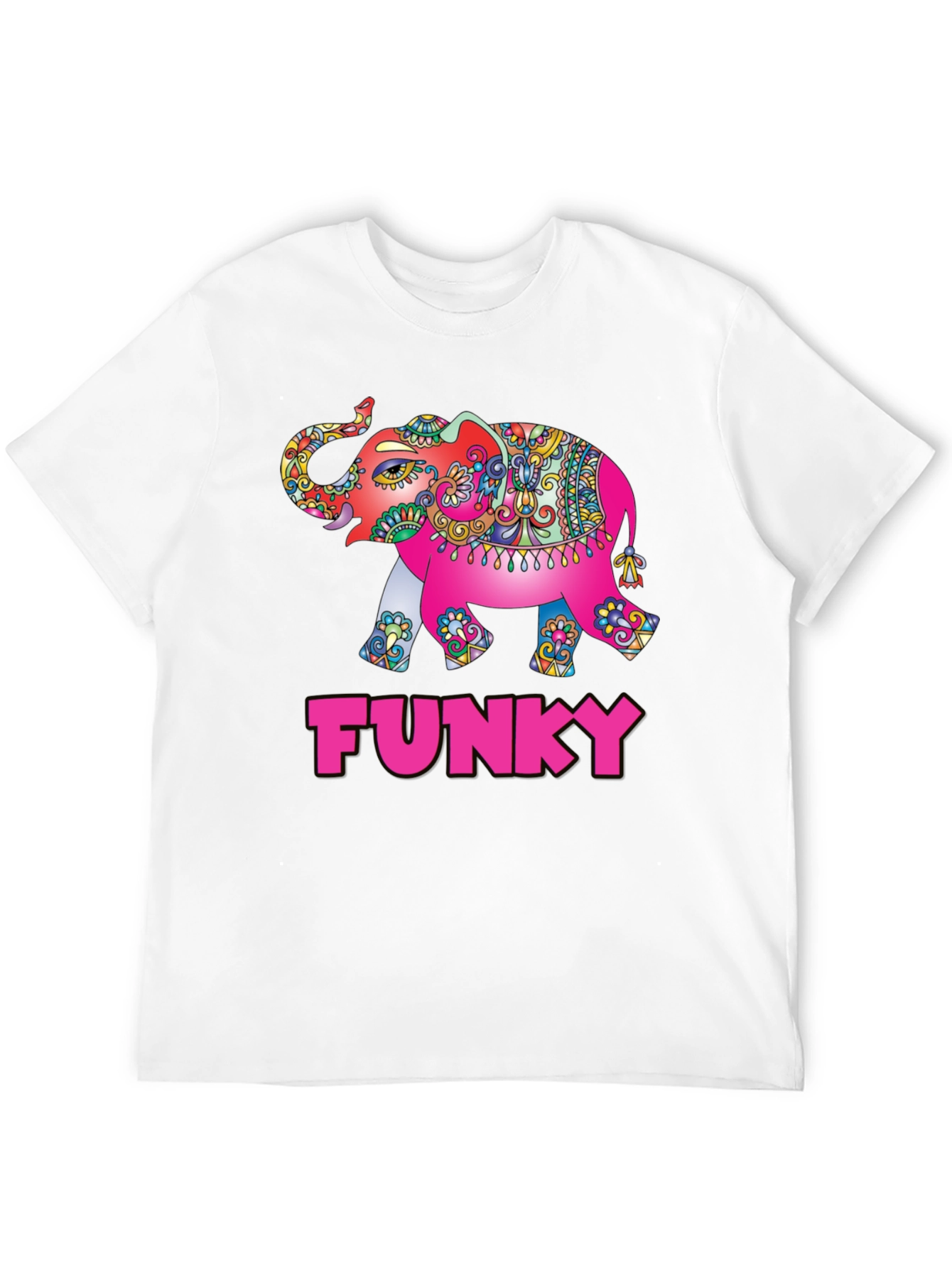 Funky Elephant Graphic Tee - Stylish Mens T-Shirt