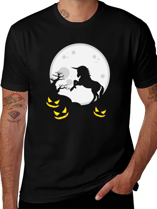 Unicorn Halloween Moon T-Shirt