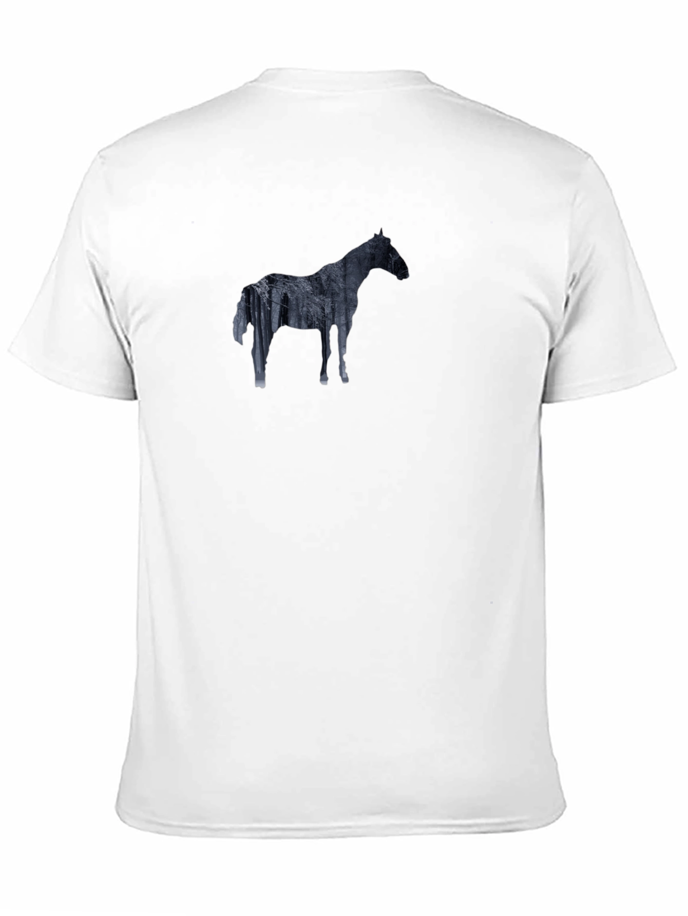 Horse Silhouette Graphic Tee - Black
