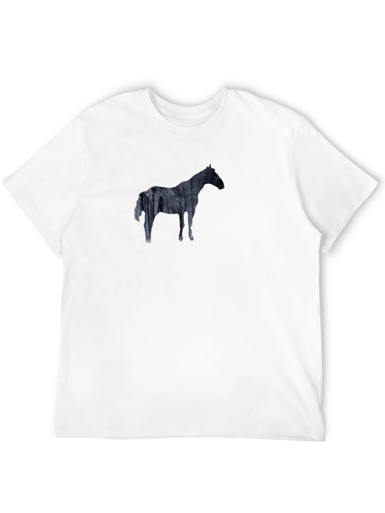 Horse Silhouette Graphic Tee - Black