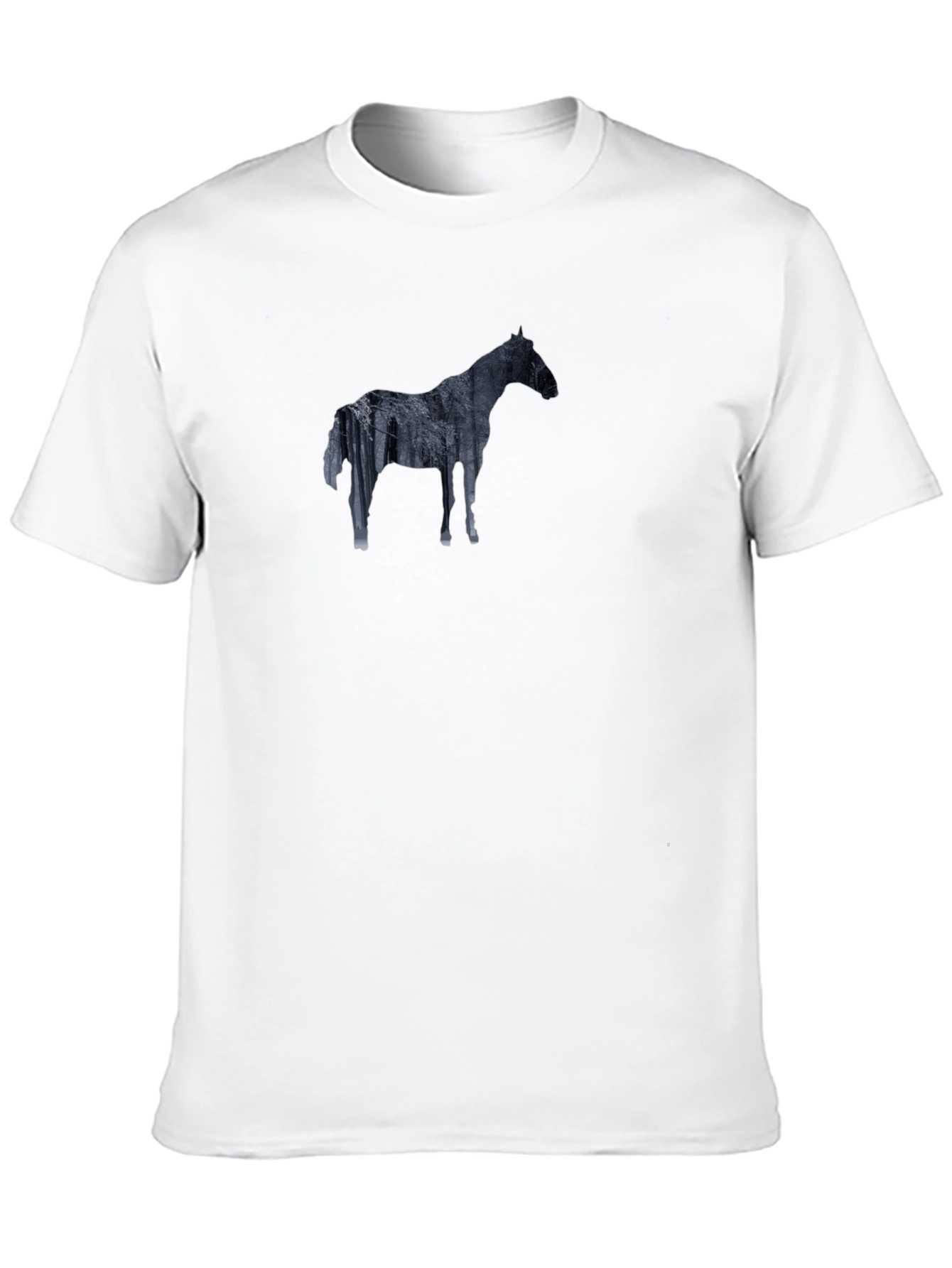 Horse Silhouette Graphic Tee - Black