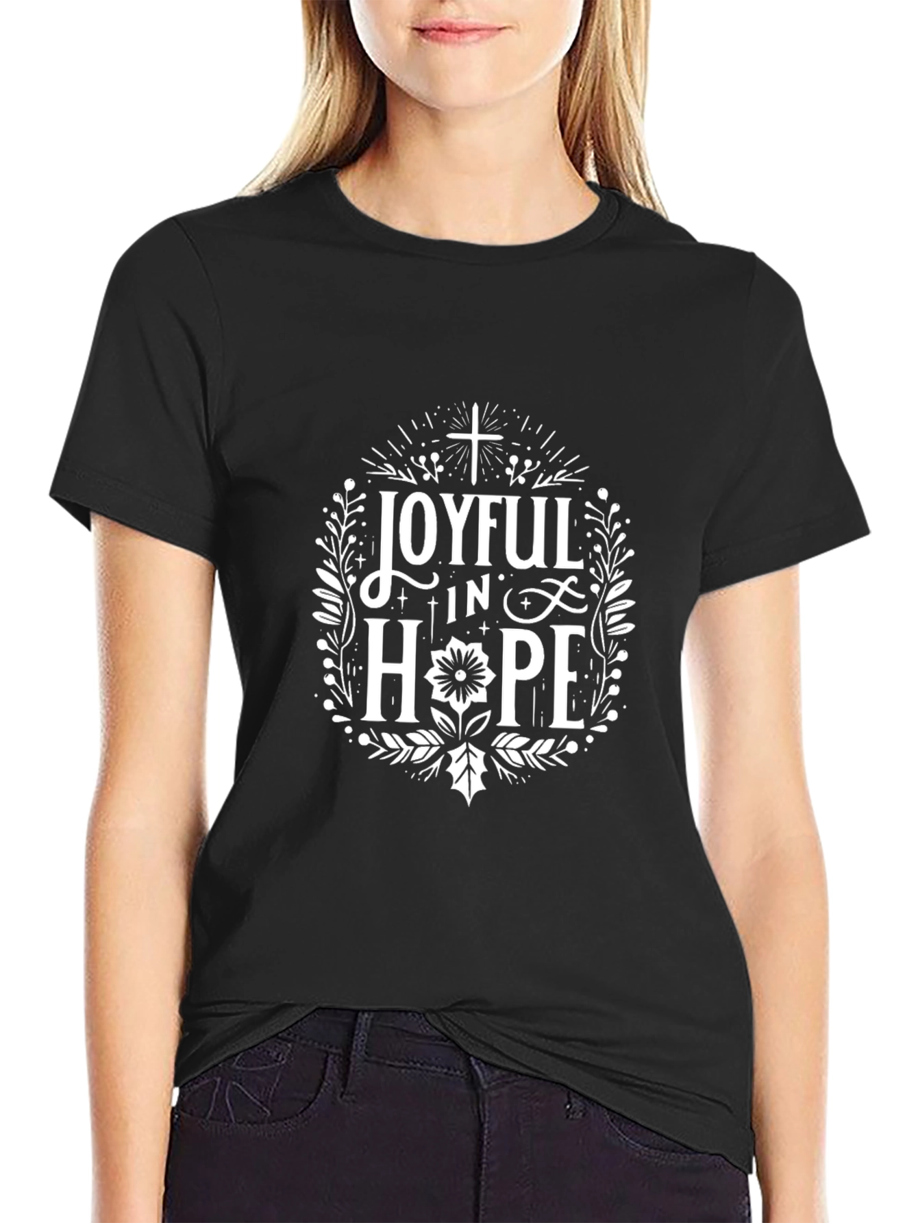 Joyful in Hope Graphic T-Shirt - Christian Faith Tee