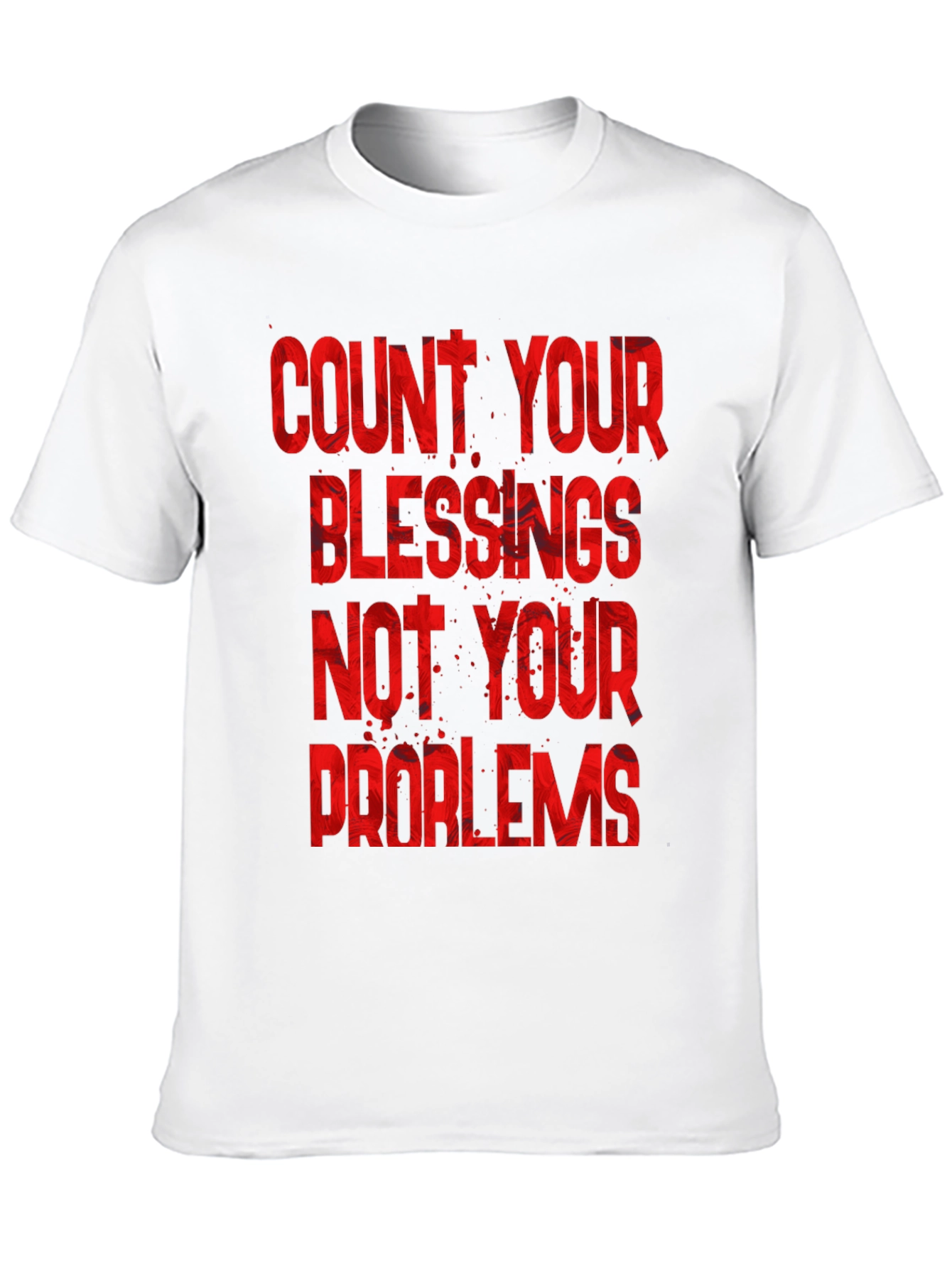 Count Your Blessings Graphic Tee - Motivational Black T-Shirt