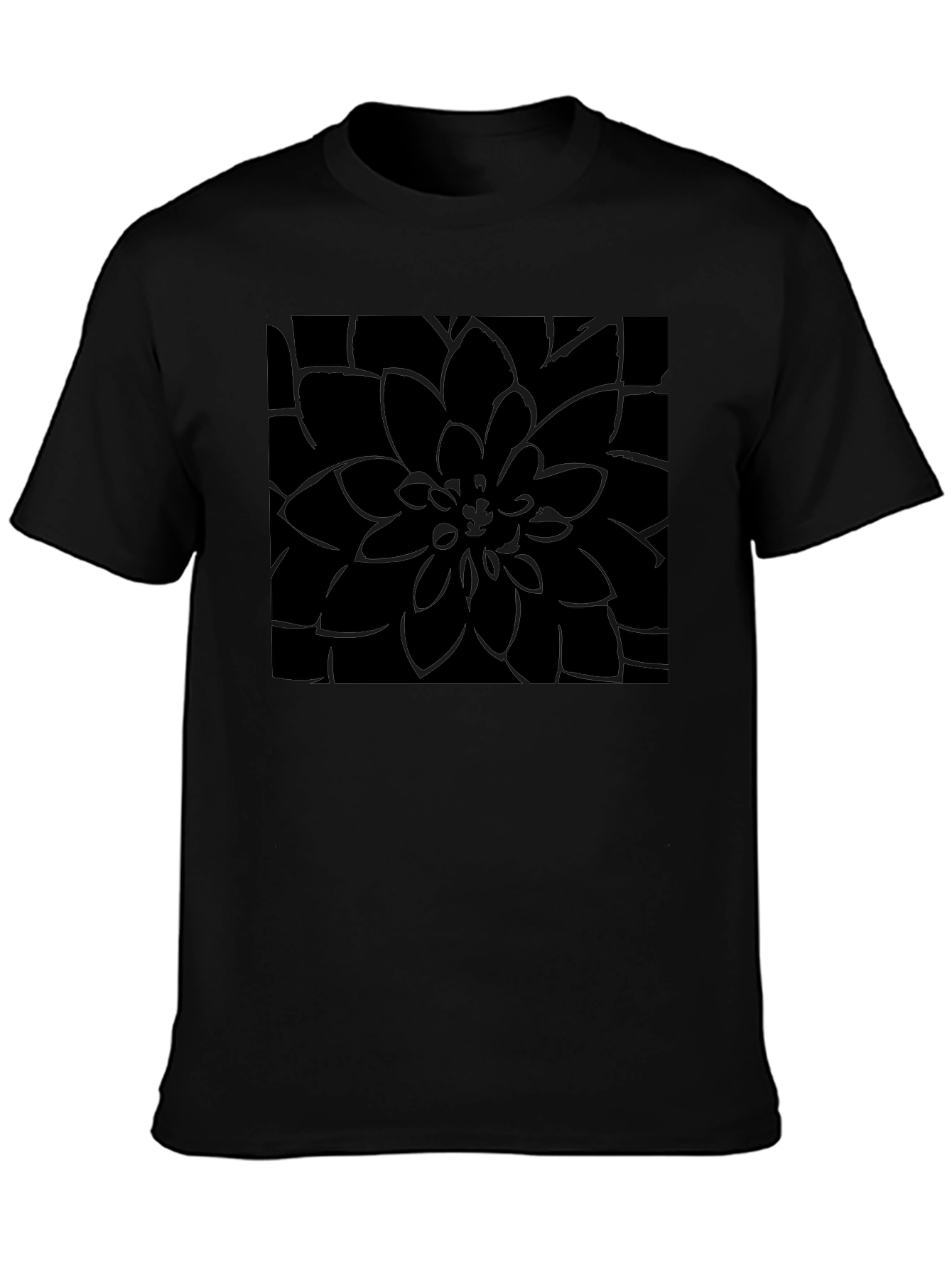 Black Floral T-Shirt - Stylish Mens Casual Tee