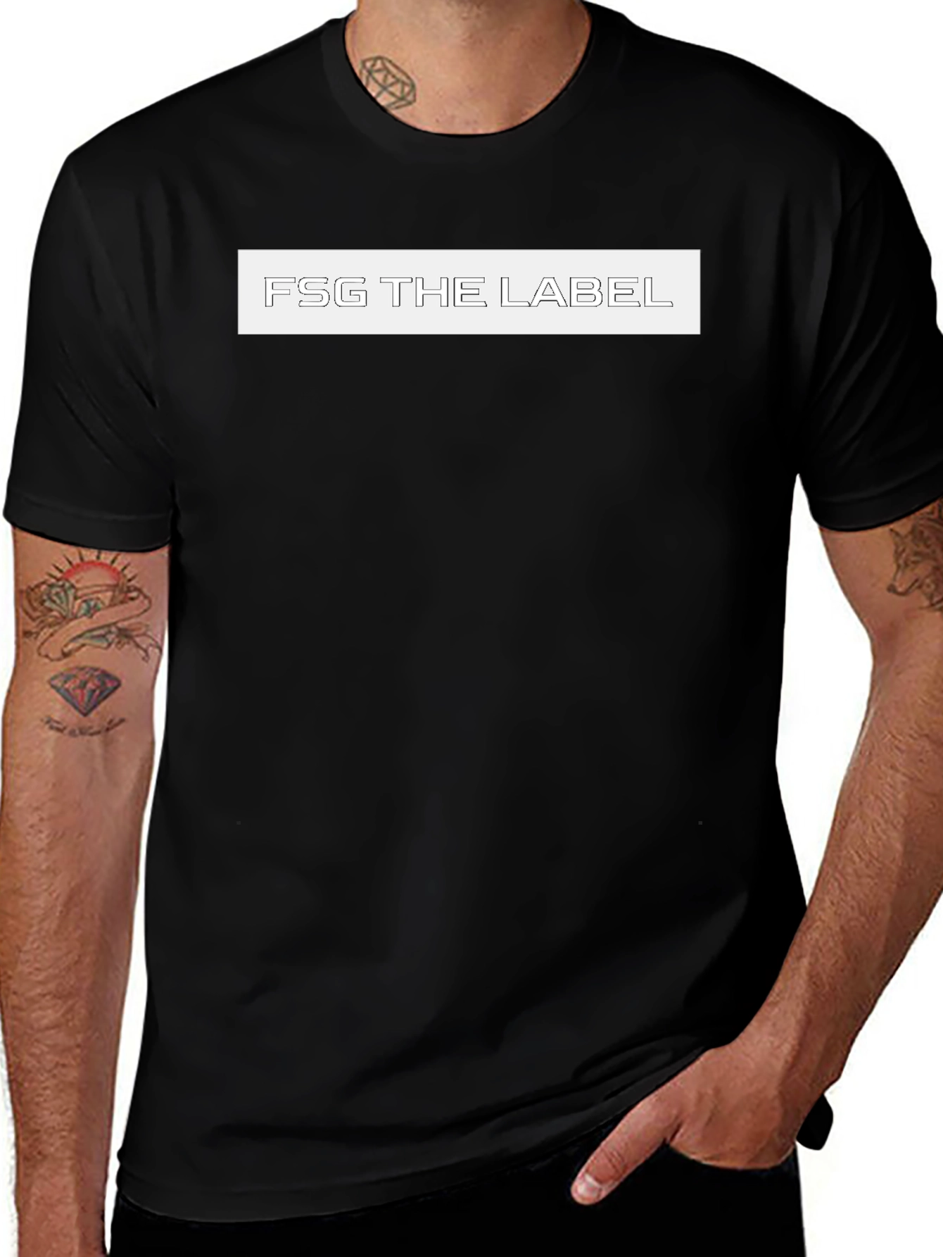 FSG The Label Black Tee - Modern Fit