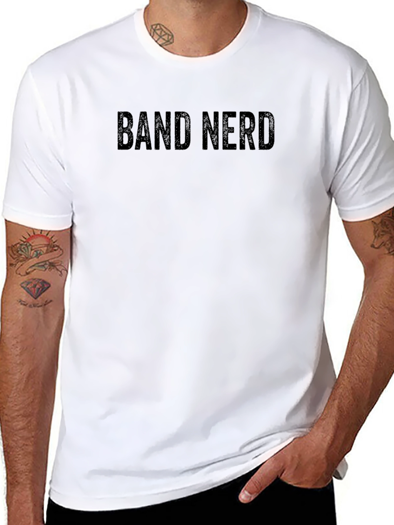 Band Nerd T-Shirt - Black Crew Neck Tee