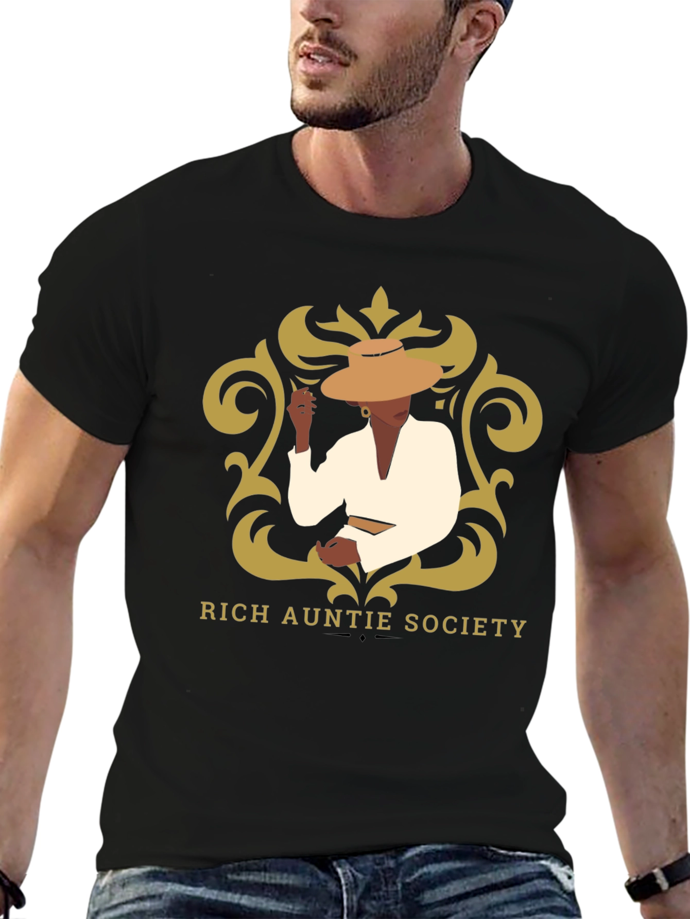 Rich Auntie Society Graphic Tee - Black