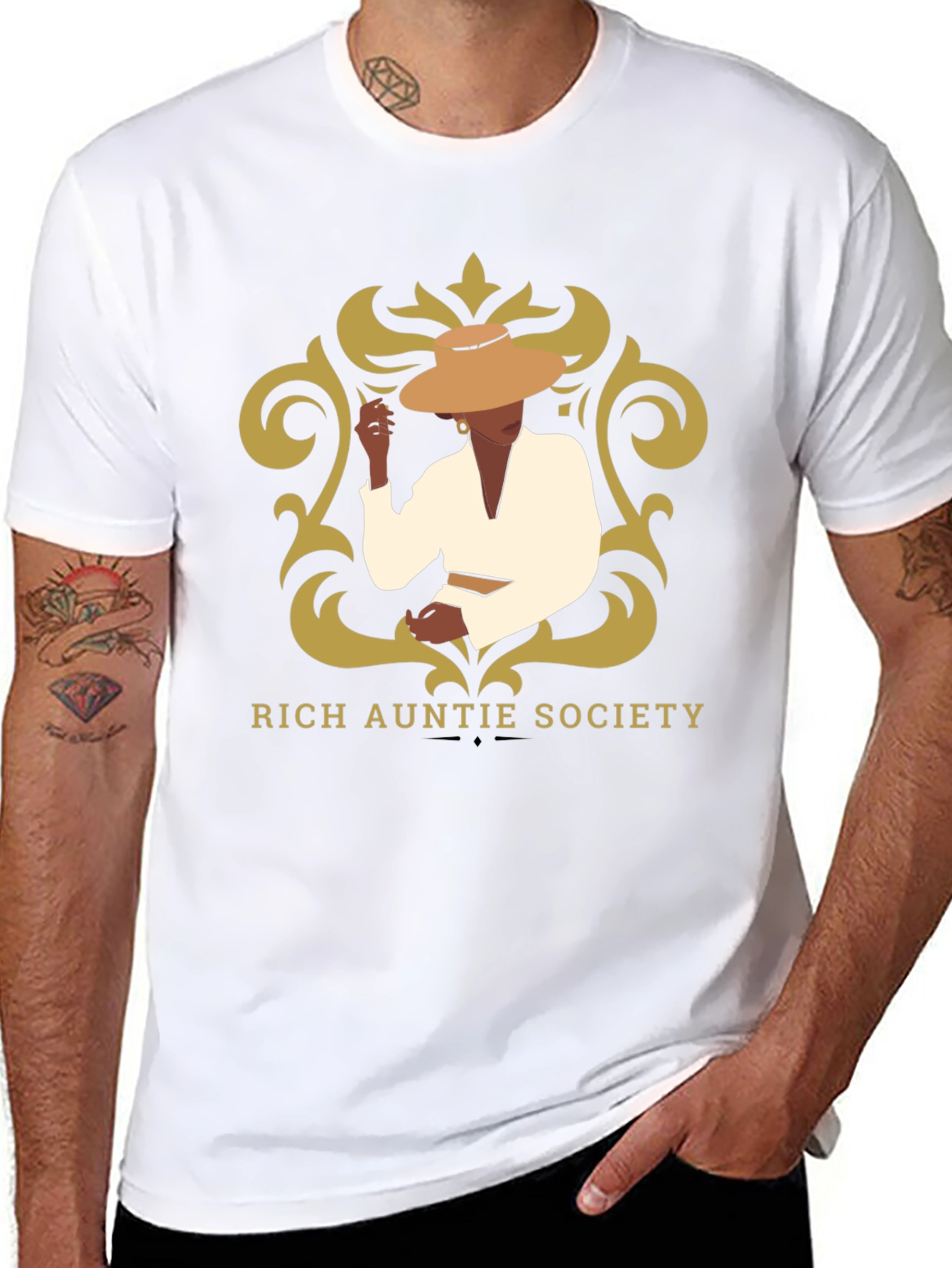 Rich Auntie Society Graphic Tee - Black