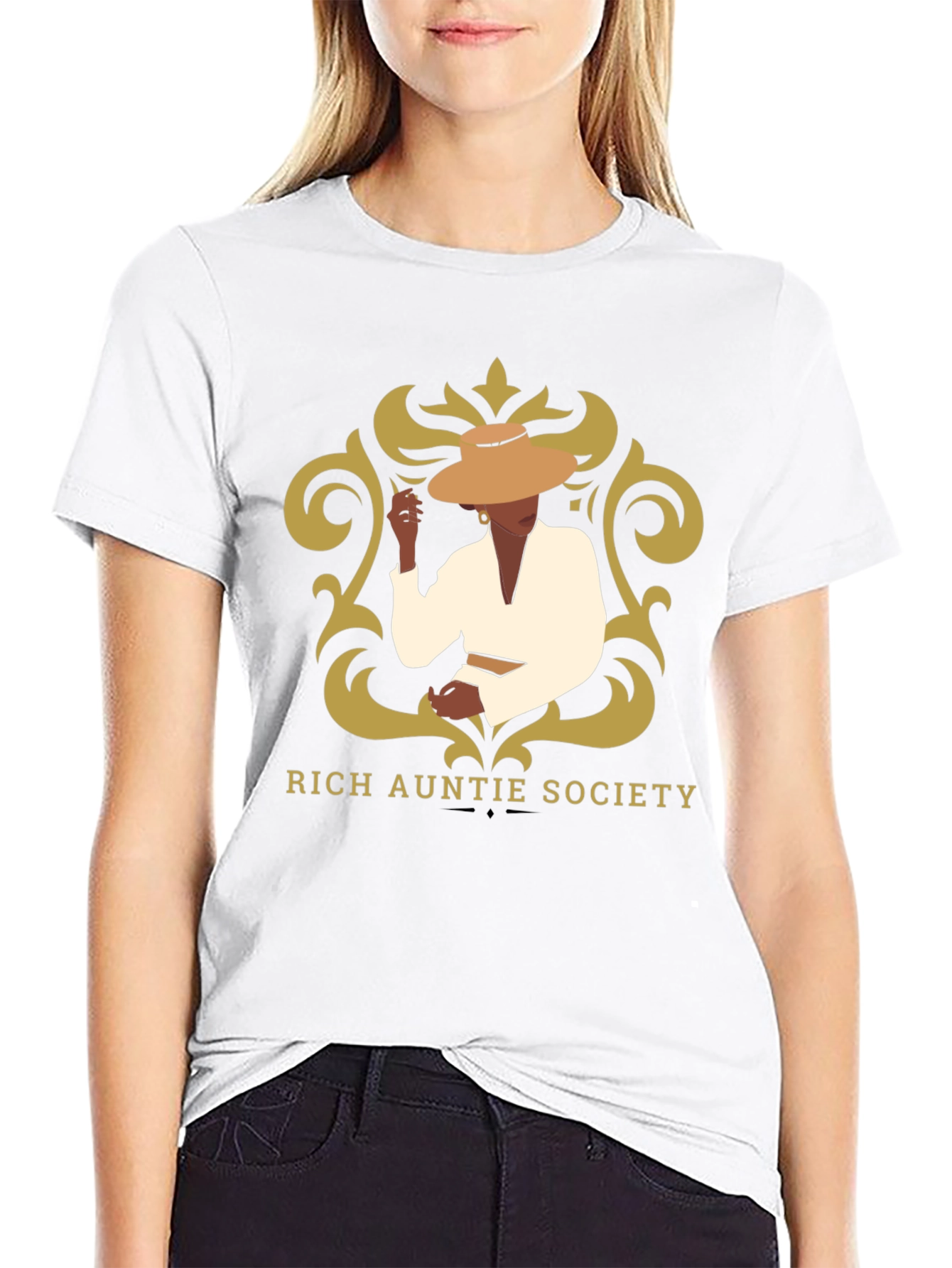 Rich Auntie Society Graphic Tee - Black