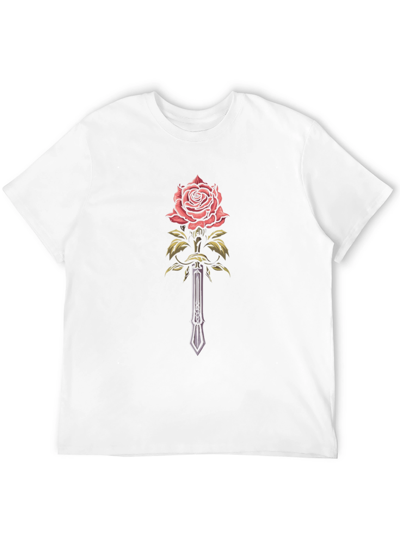Rose & Sword Graphic Black T-Shirt