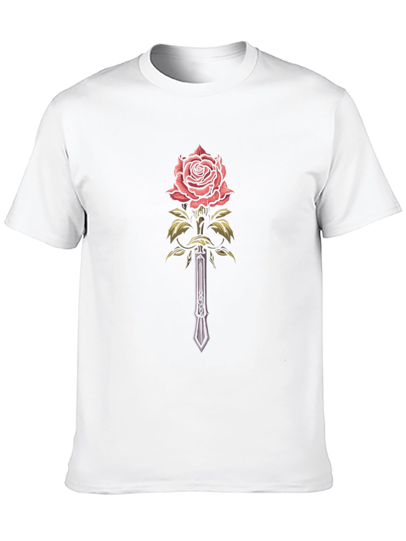 Rose & Sword Graphic Black T-Shirt