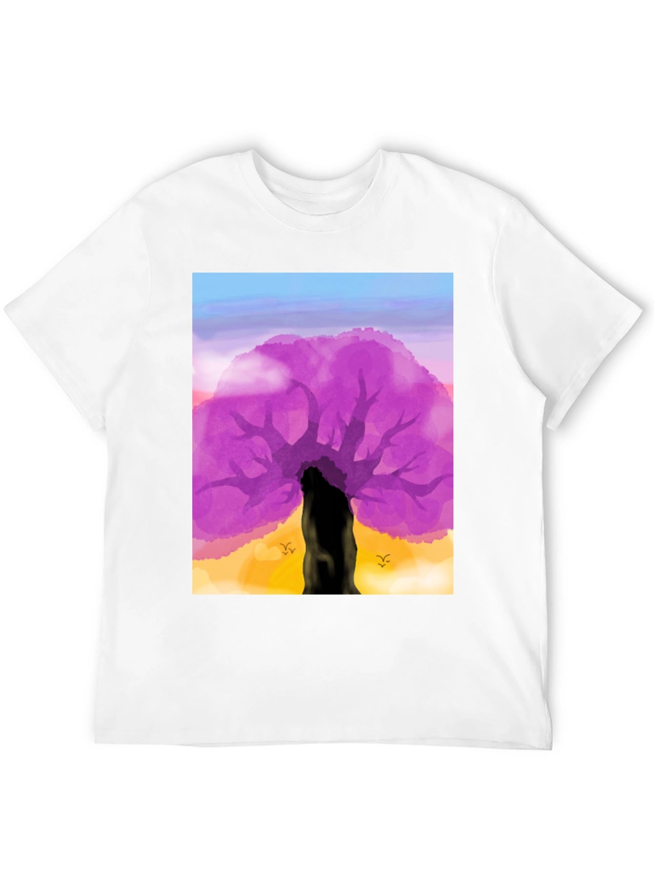 Purple Tree Graphic Tee - Nature Inspired Design